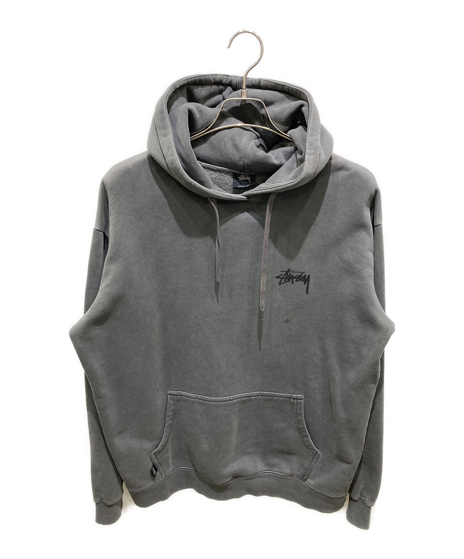 中古・古着通販】stussy (ステューシー) プルオーバーパーカー グレー 