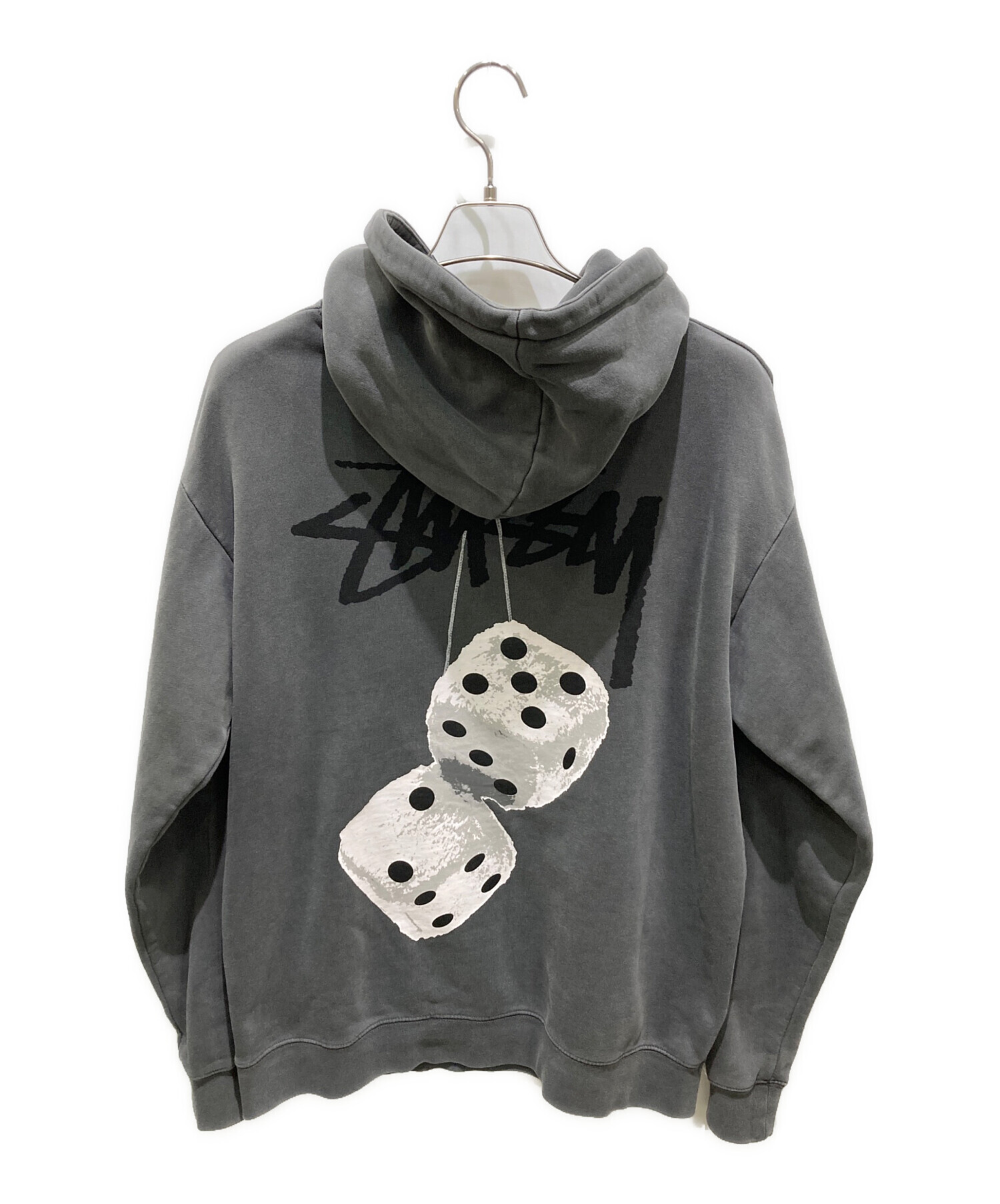 中古・古着通販】stussy (ステューシー) プルオーバーパーカー グレー 