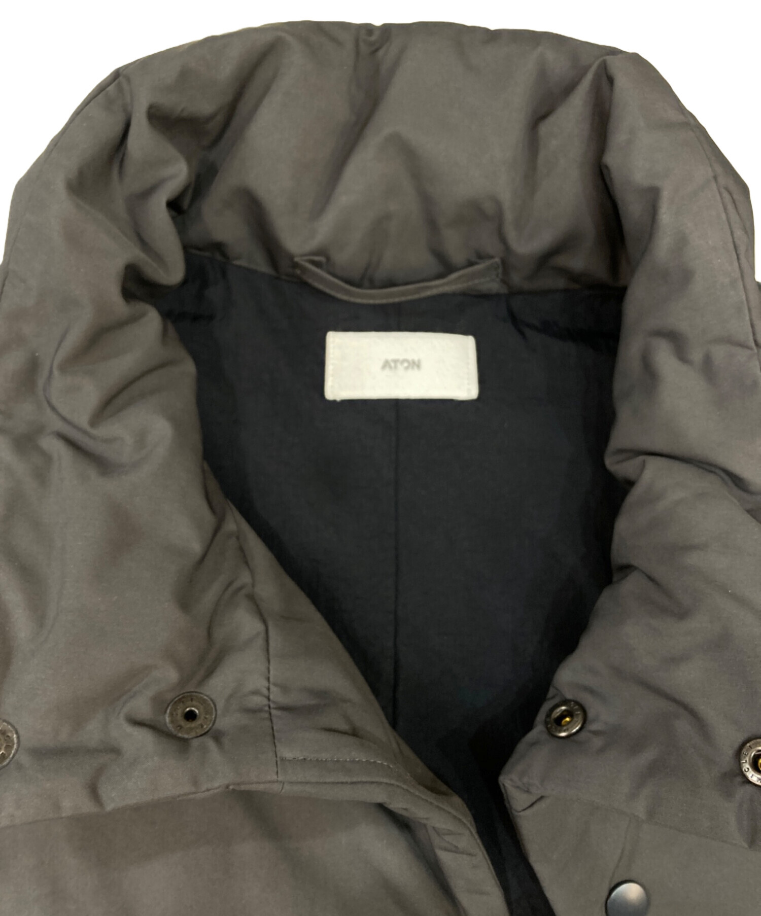 中古・古着通販】ATON (エイトン) NYLON TWILL PADDED VEST グレー
