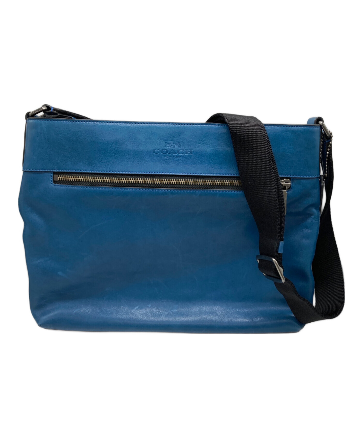 COACH コーチ ショルダーバッグ  青 【古着】【中古】【送料無料】 中古・古着通販】COACH (コーチ) ショルダーバッグ ブルー｜ブランド