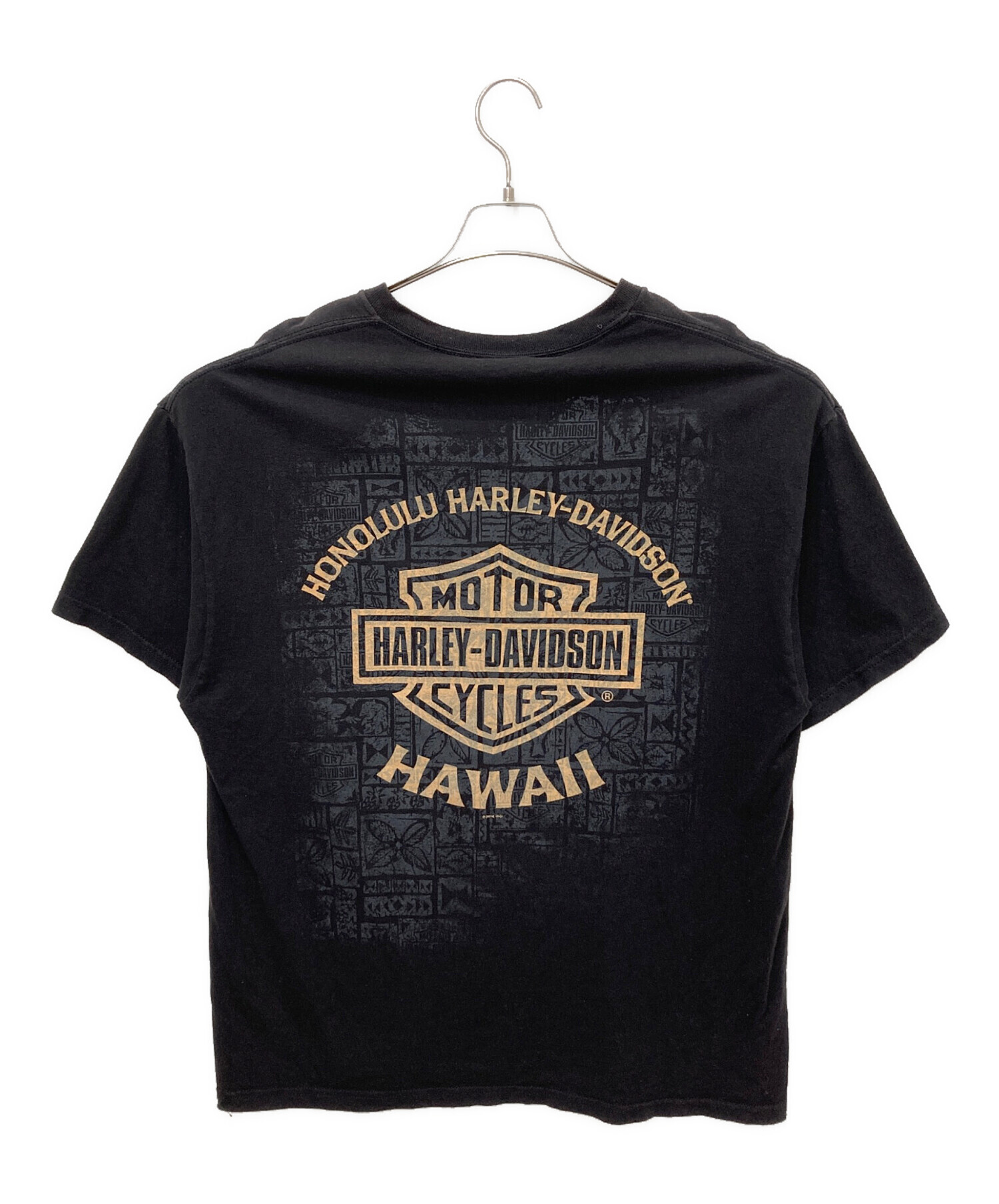 古着　ハーレーダビットソン　HARLEYDAVIDSON Tシャツ　黒　ブラック 中古・古着通販】HARLEY-DAVIDSON (ハーレーダビッドソン) プリントT