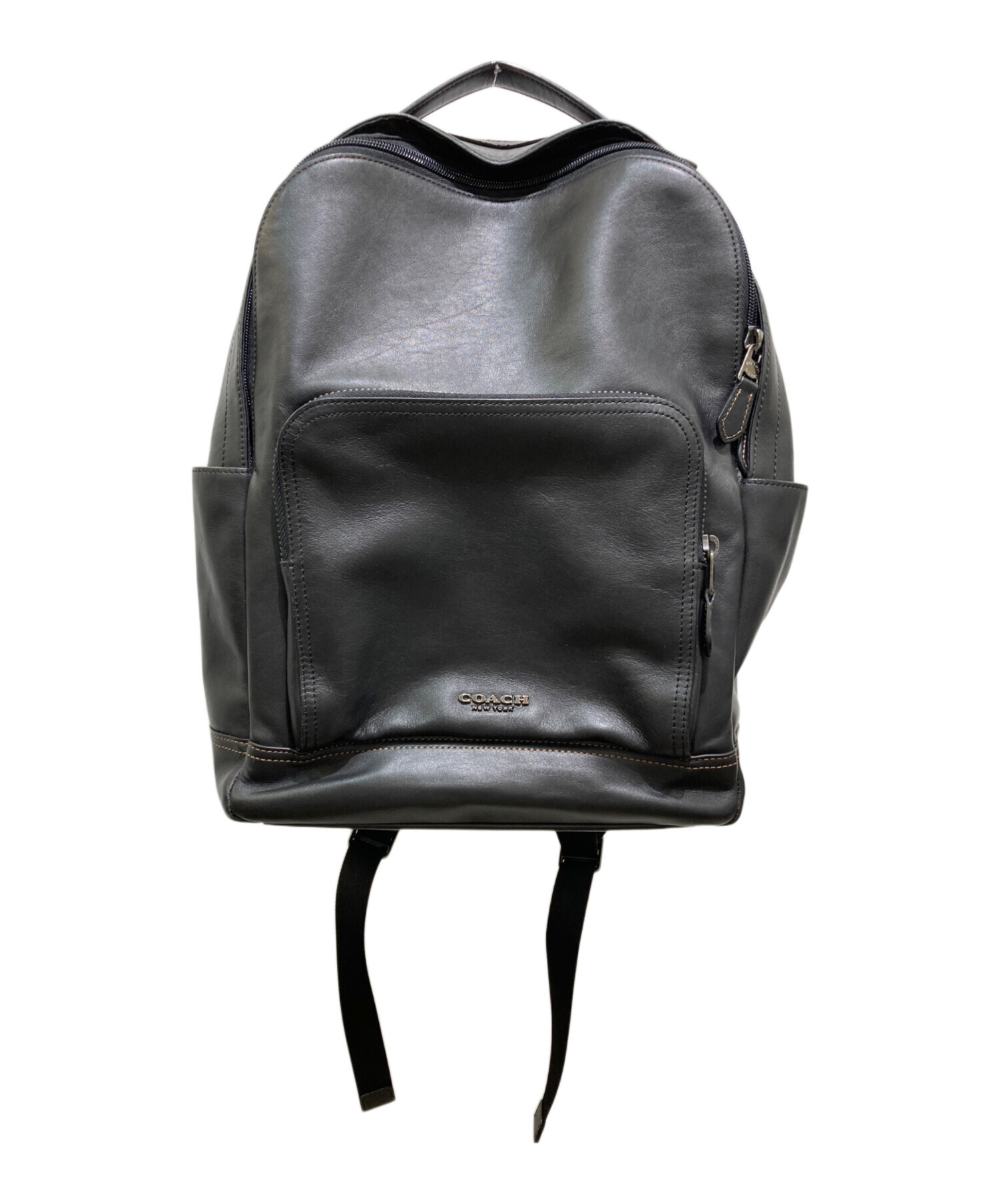 中古・古着通販】COACH (コーチ) グラハムレザーリュック ブラック
