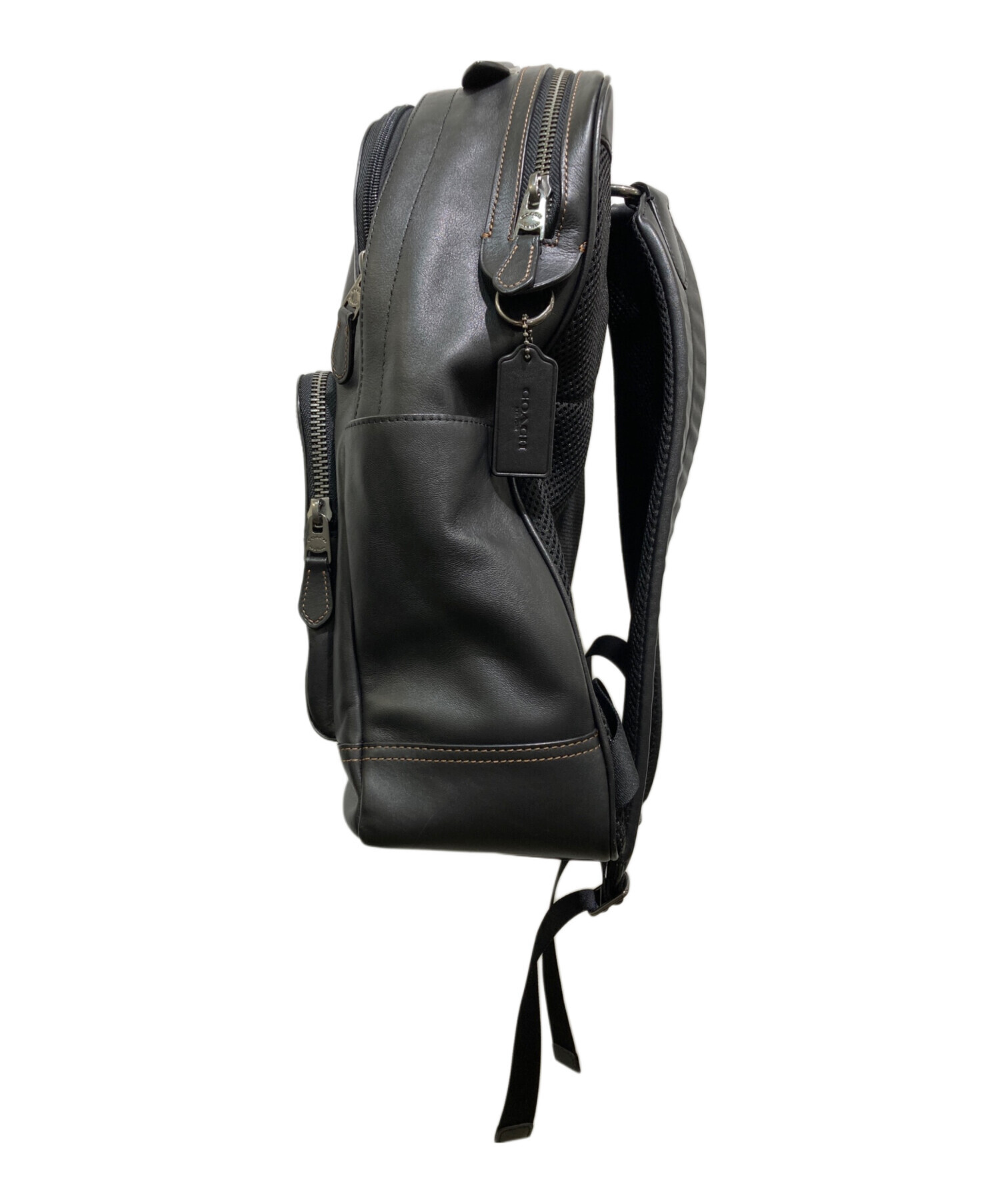 中古・古着通販】COACH (コーチ) グラハムレザーリュック ブラック