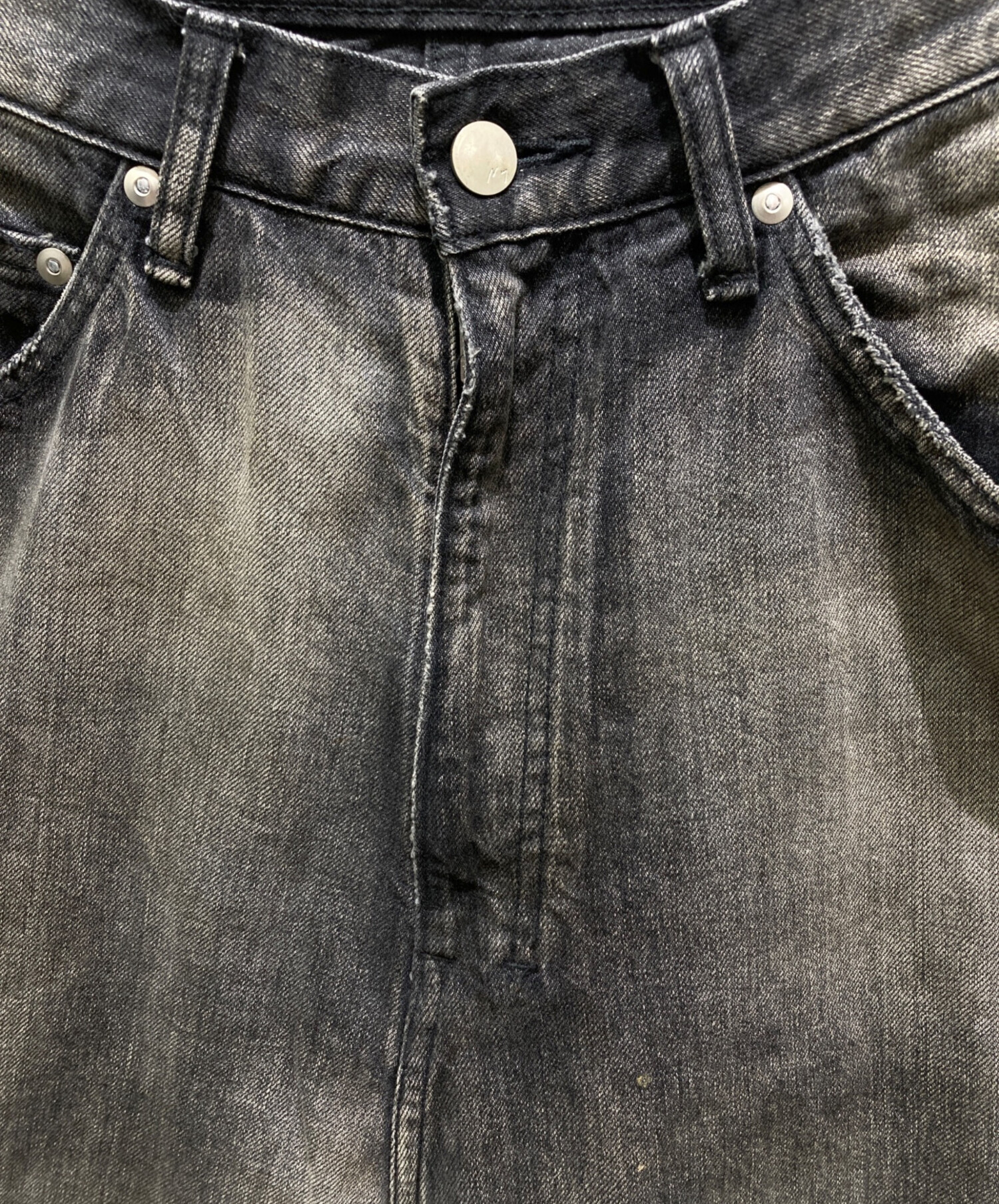 中古・古着通販】ANCELLM (アンセルム) AGING WIDE DENIM 5P PANTS