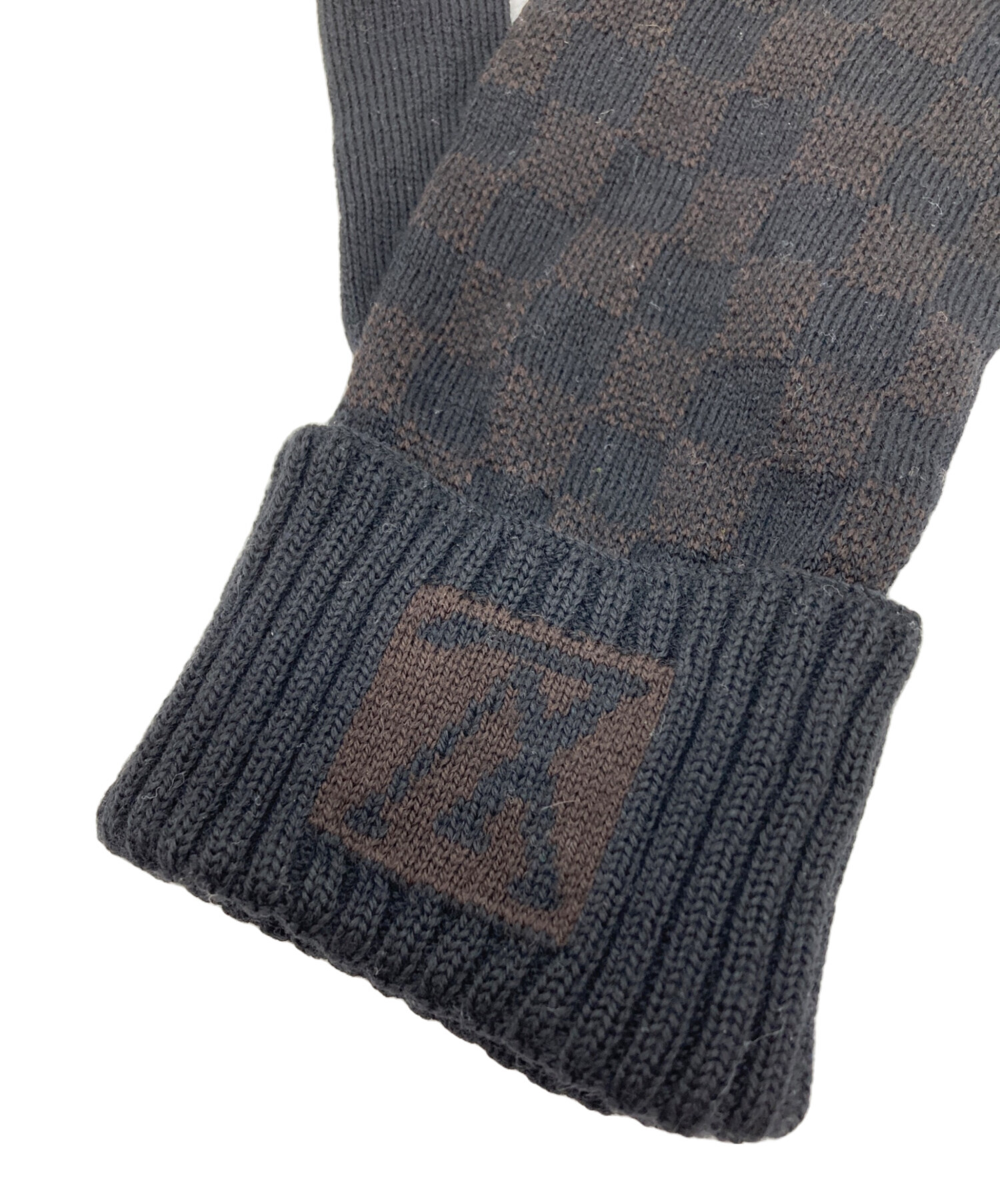 中古・古着通販】LOUIS VUITTON (ルイ ヴィトン) ウール手袋 ブラック