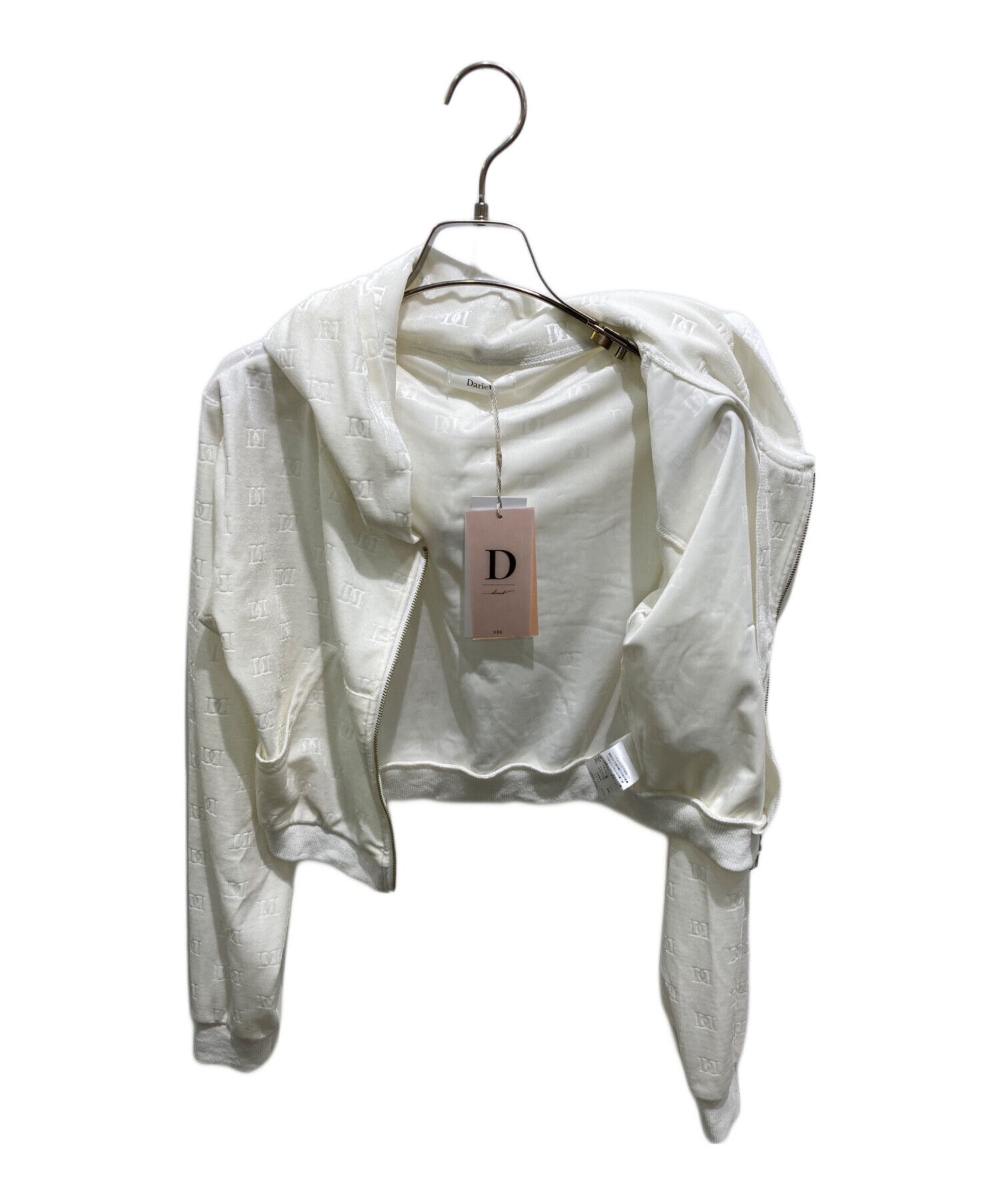 中古・古着通販】darich (ダーリッチ) ベロアロゴジップパーカー