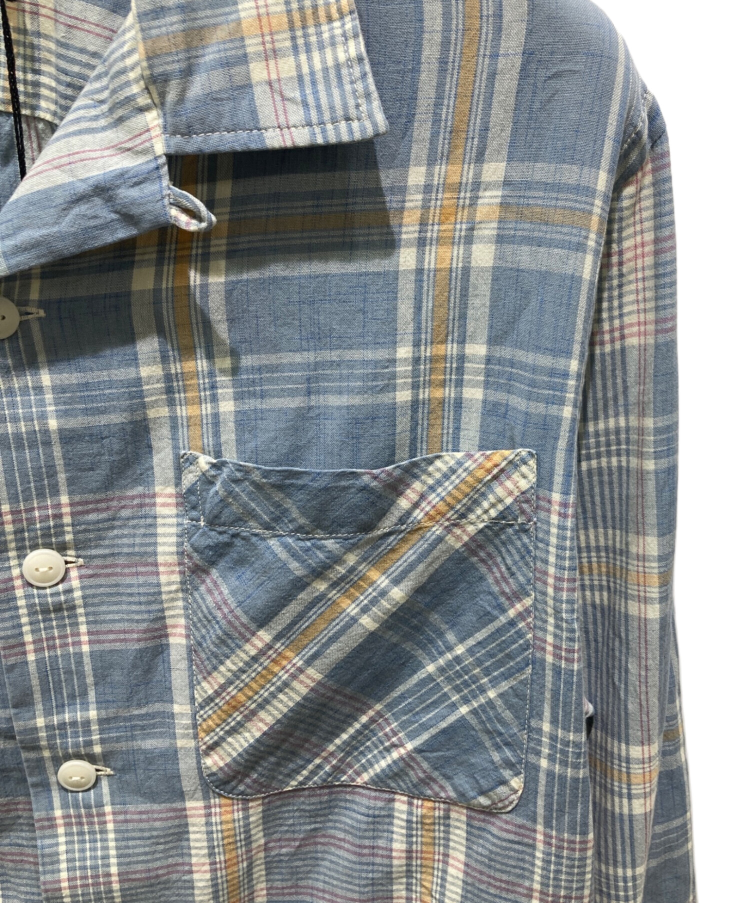 中古・古着通販】RRL (ダブルアールエル) TOWNS CAMP SHIRT ブルー