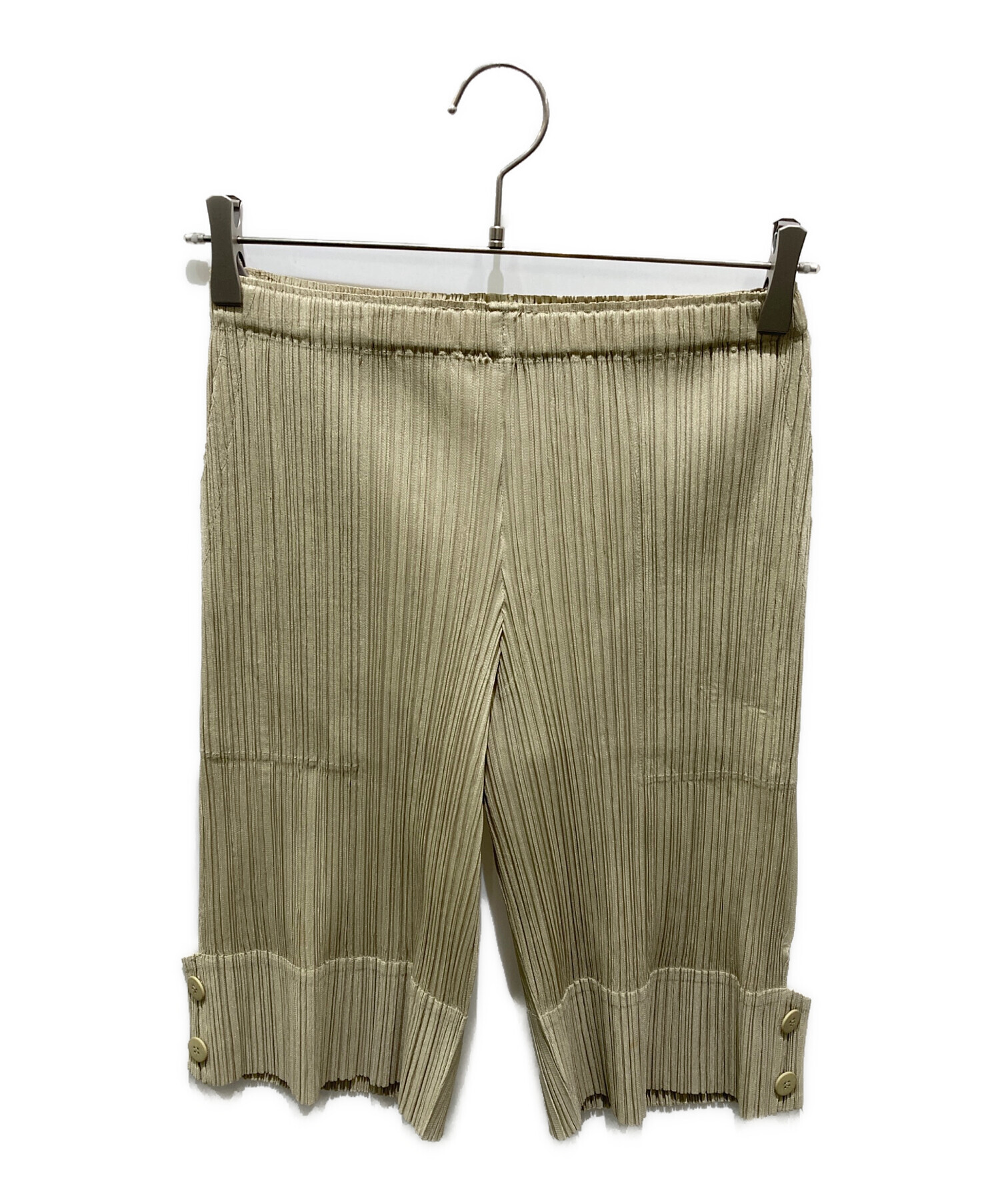 値下げしました‼️【新品】ハーフプリーツパンツ　ベージュ 中古・古着通販】PLEATS PLEASE (プリーツプリーズ) プリーツハーフ