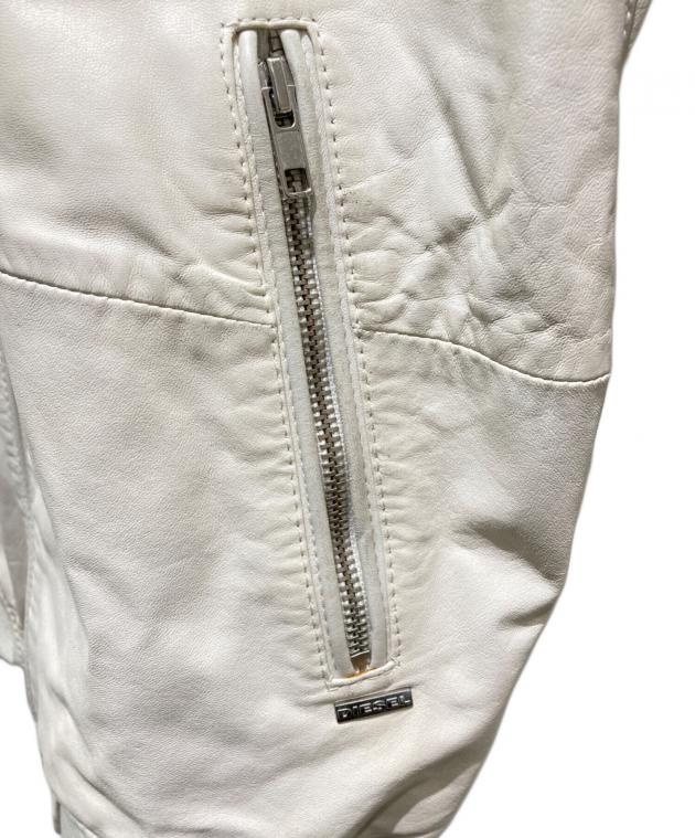 中古・古着通販】DIESEL (ディーゼル) 加工フーデットレザージャケット