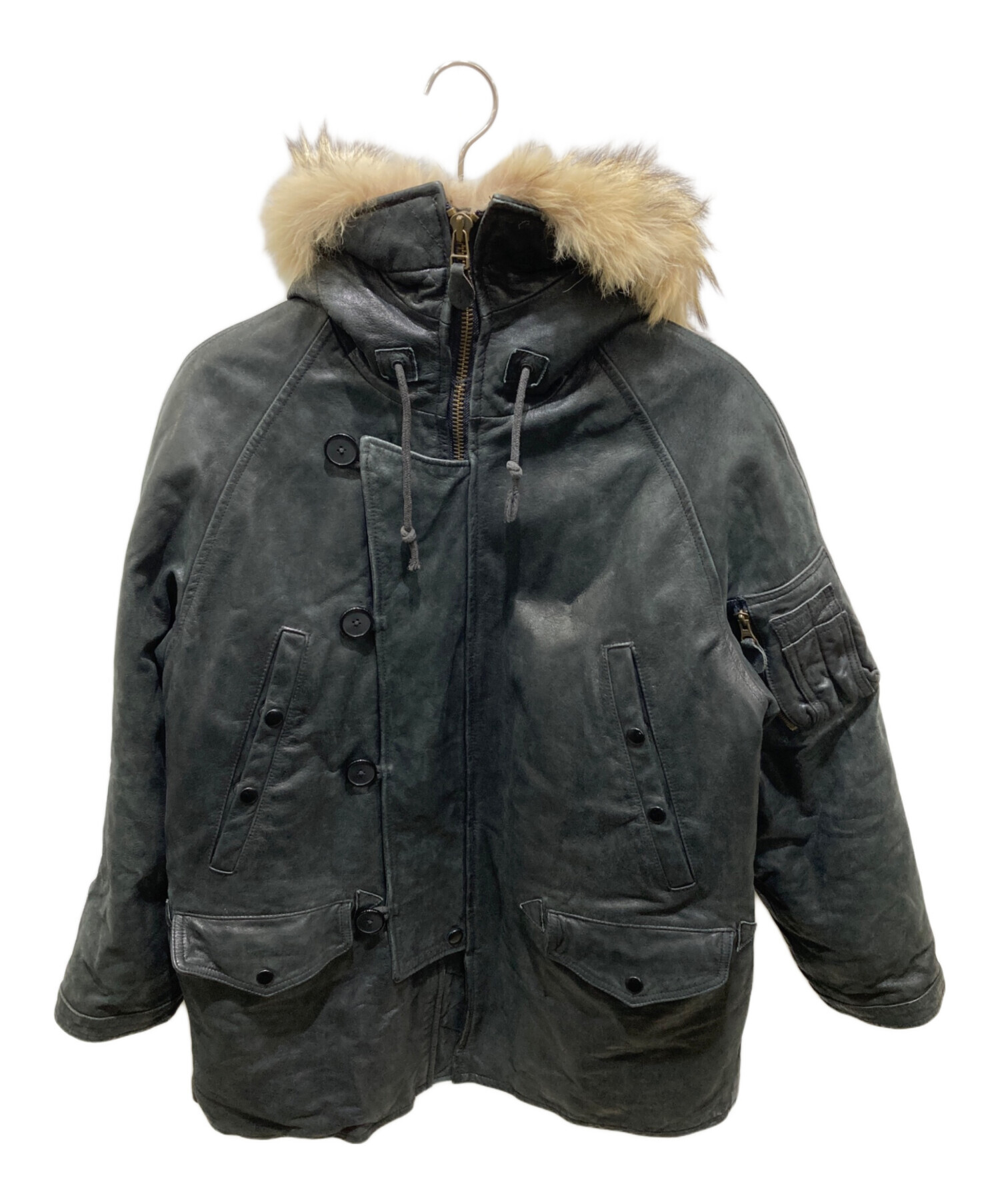 中古・古着通販】BEAMS (ビームス) N-3Bタイプコート ブラック サイズ 