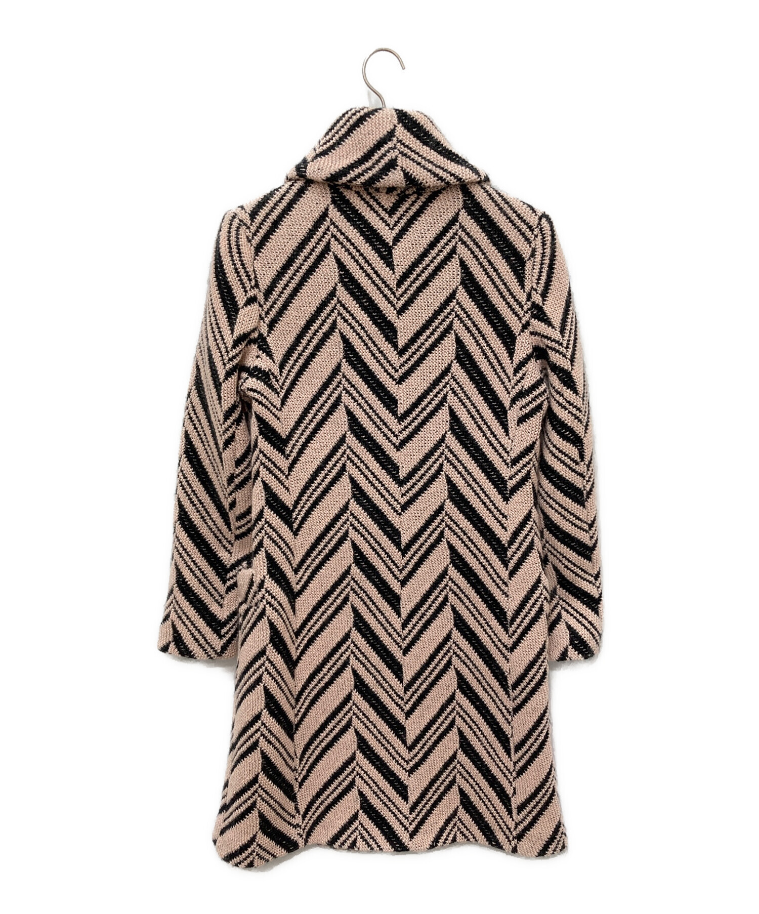 美品✨MISSONI DONNA ニット　ウールコート ベルト　総柄 中古・古着通販】MISSONI (ミッソーニ) ニットコート ピンク サイズ:46
