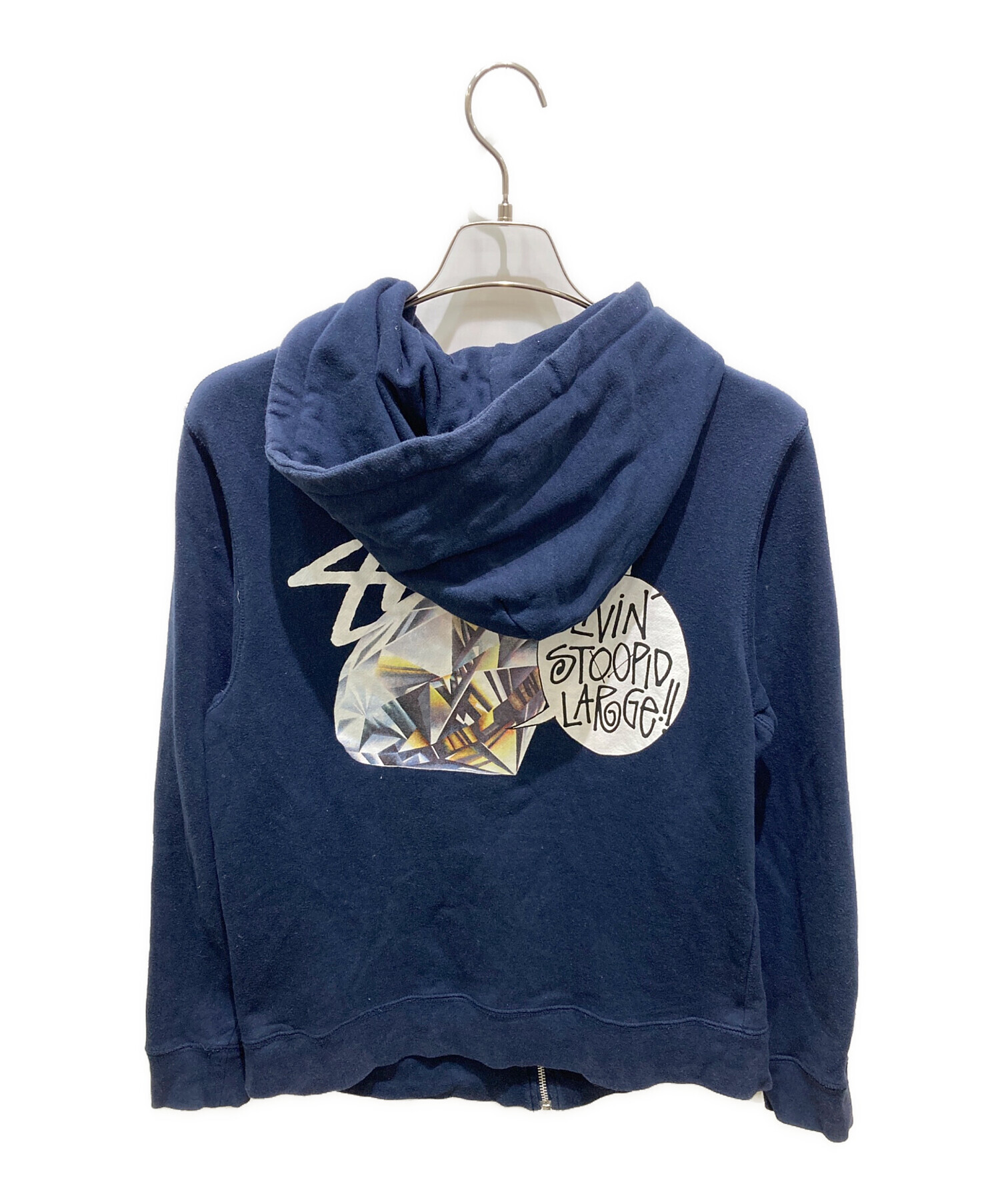 Stussy ネイビー パーカー サイコロプリント STUSSY ステューシー 