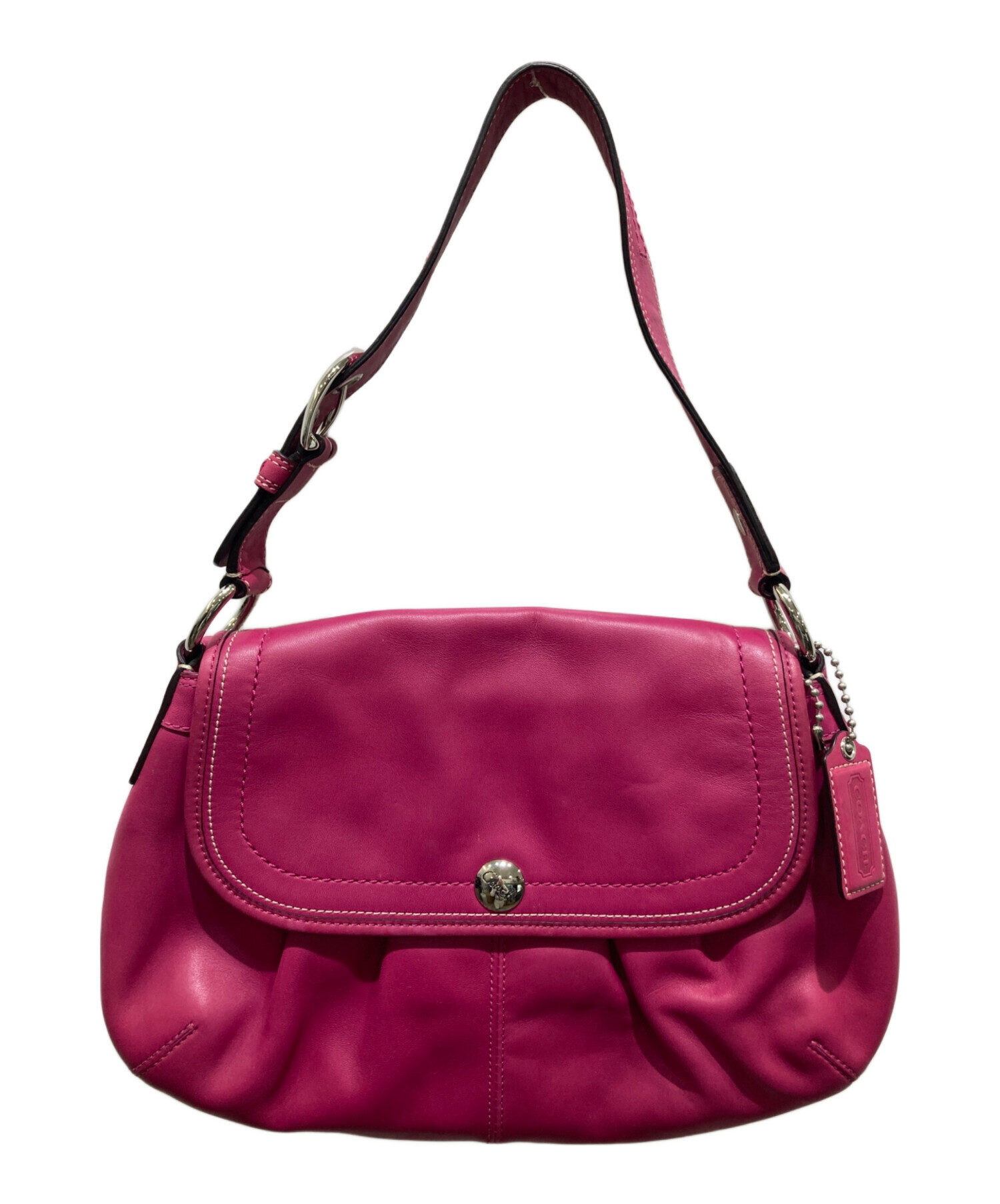 中古・古着通販】COACH (コーチ) ワンショルダーバッグ ピンク