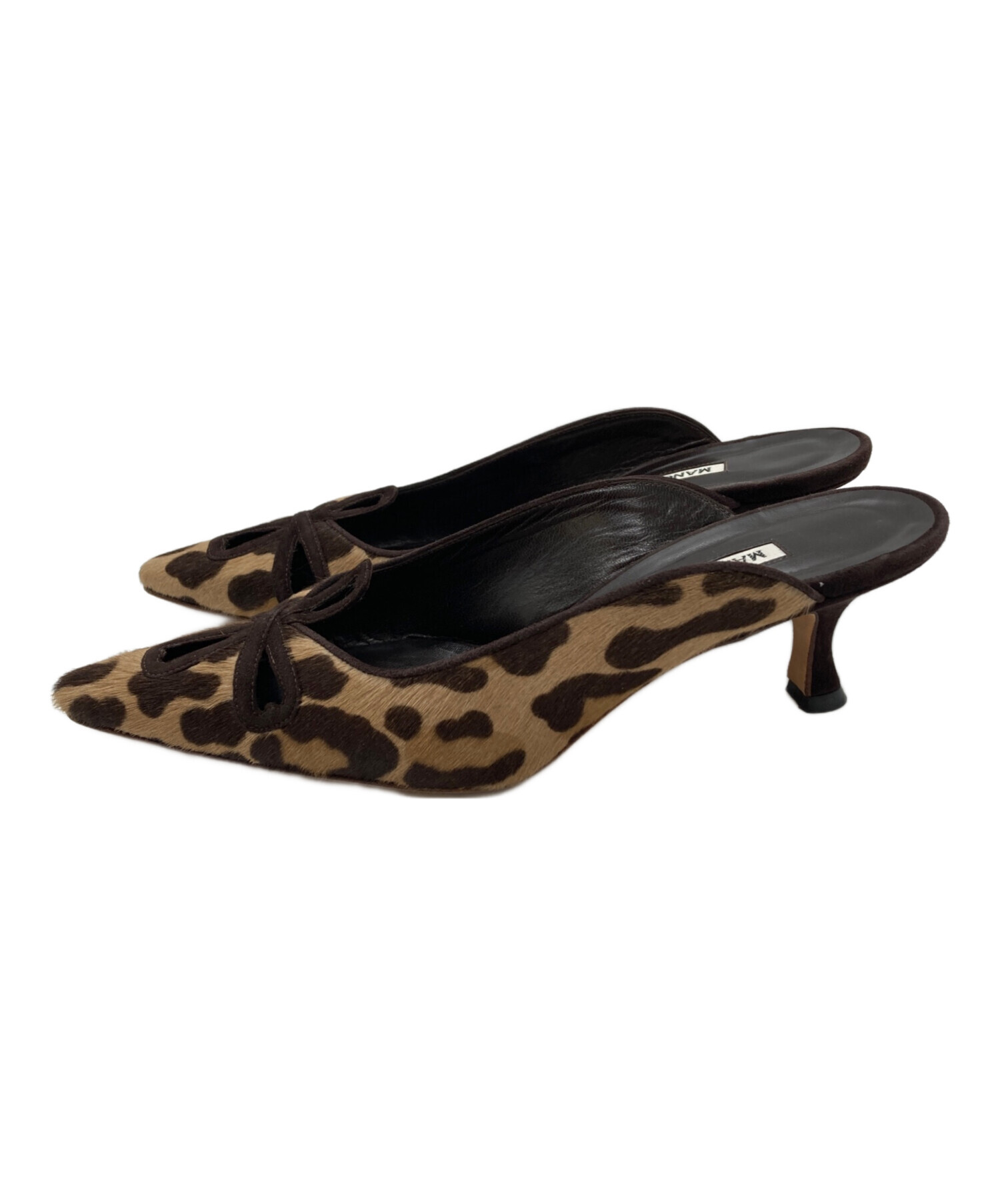Manolo Blahnik マノロブラニク キャロリン ダークブラウン37.5 【公式 