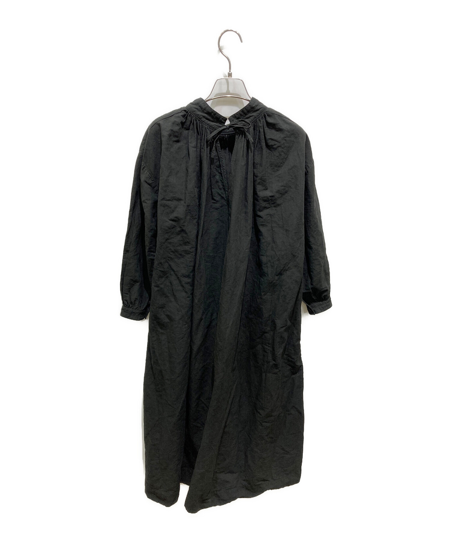 中古・古着通販】マキマロ (マキマロ) ブラウスワンピース ブラック 