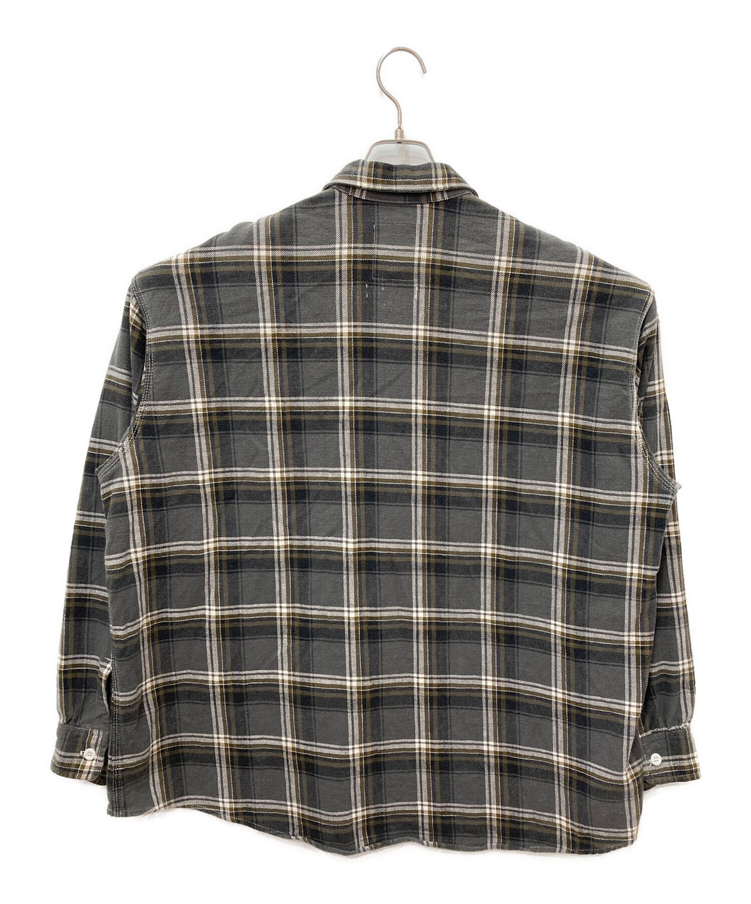 BOWWOW ネルシャツ　バウワウ 中古・古着通販】BOWWOW (バウワウ) ネルシャツ グレー サイズ:記載