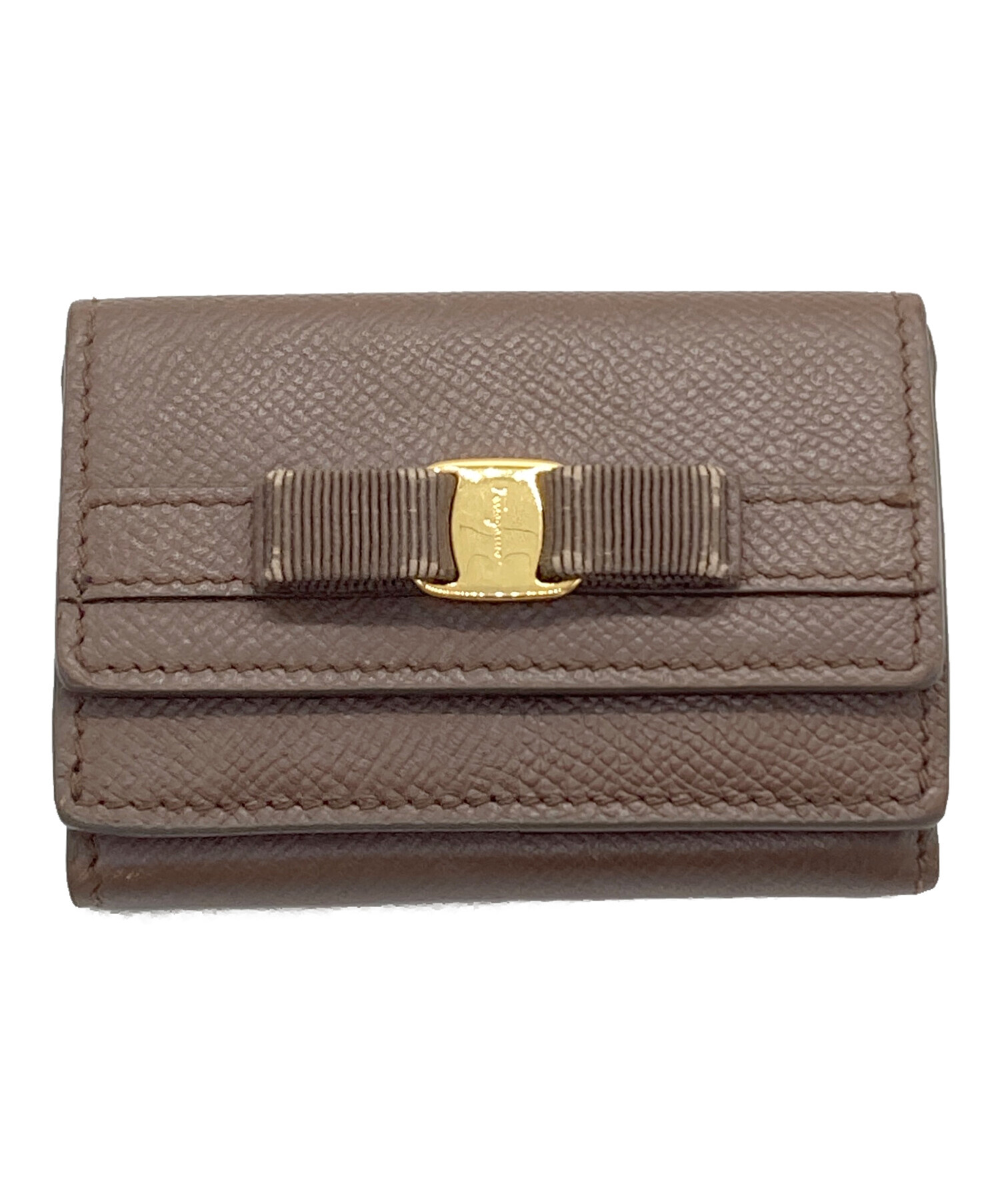 中古・古着通販】Ferragamo (フェラガモ) ヴァラリボン 3つ折り財布