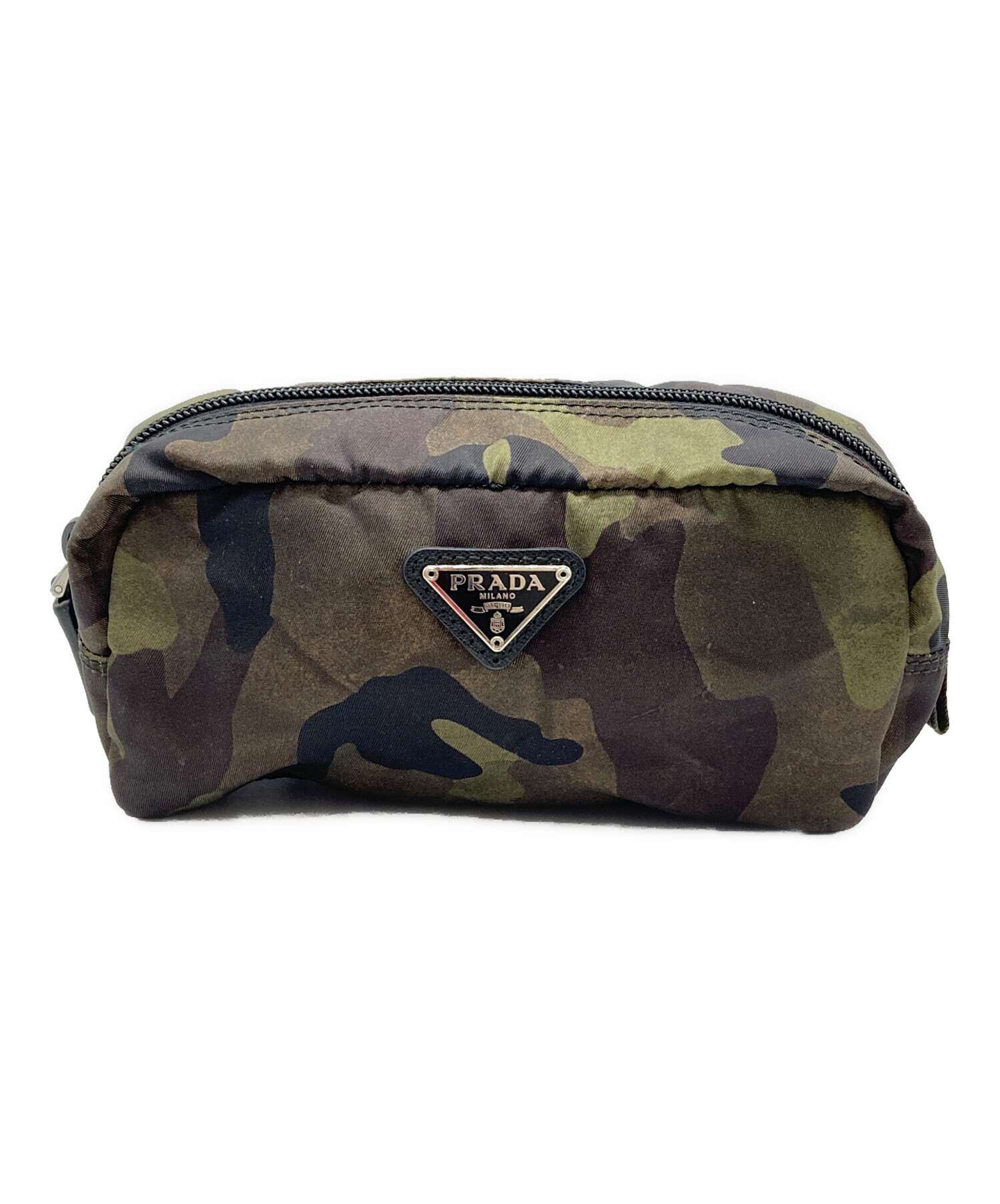 中古・古着通販】PRADA (プラダ) ナイロンポーチ カーキ｜ブランド 