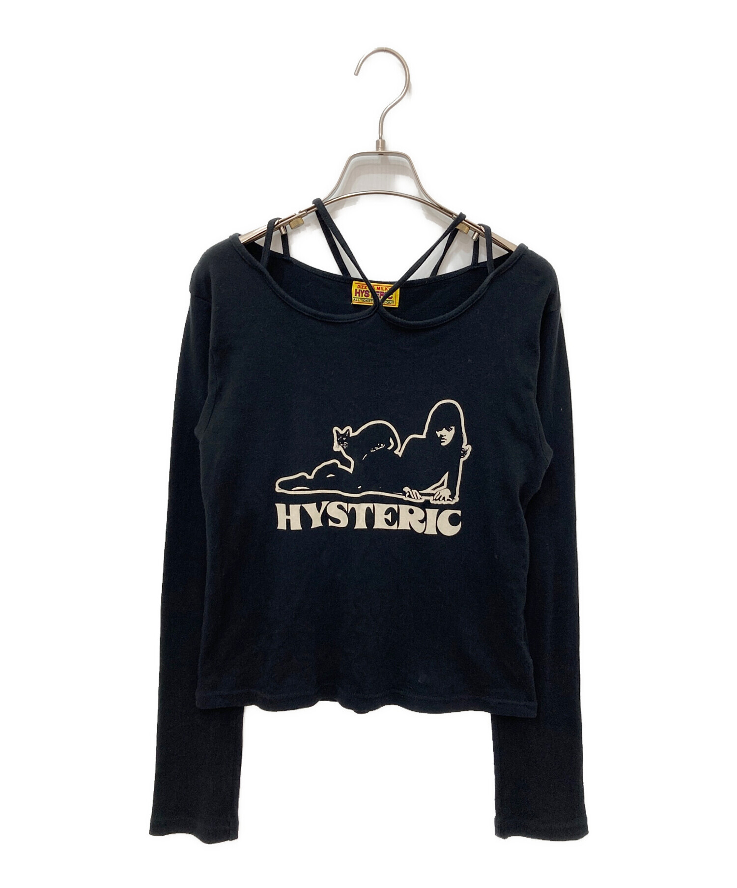 HYSTERIC GLAMOUR ブラックロングスリーブカットソー 中古・古着通販】Hysteric Glamour (ヒステリックグラマー) ロング