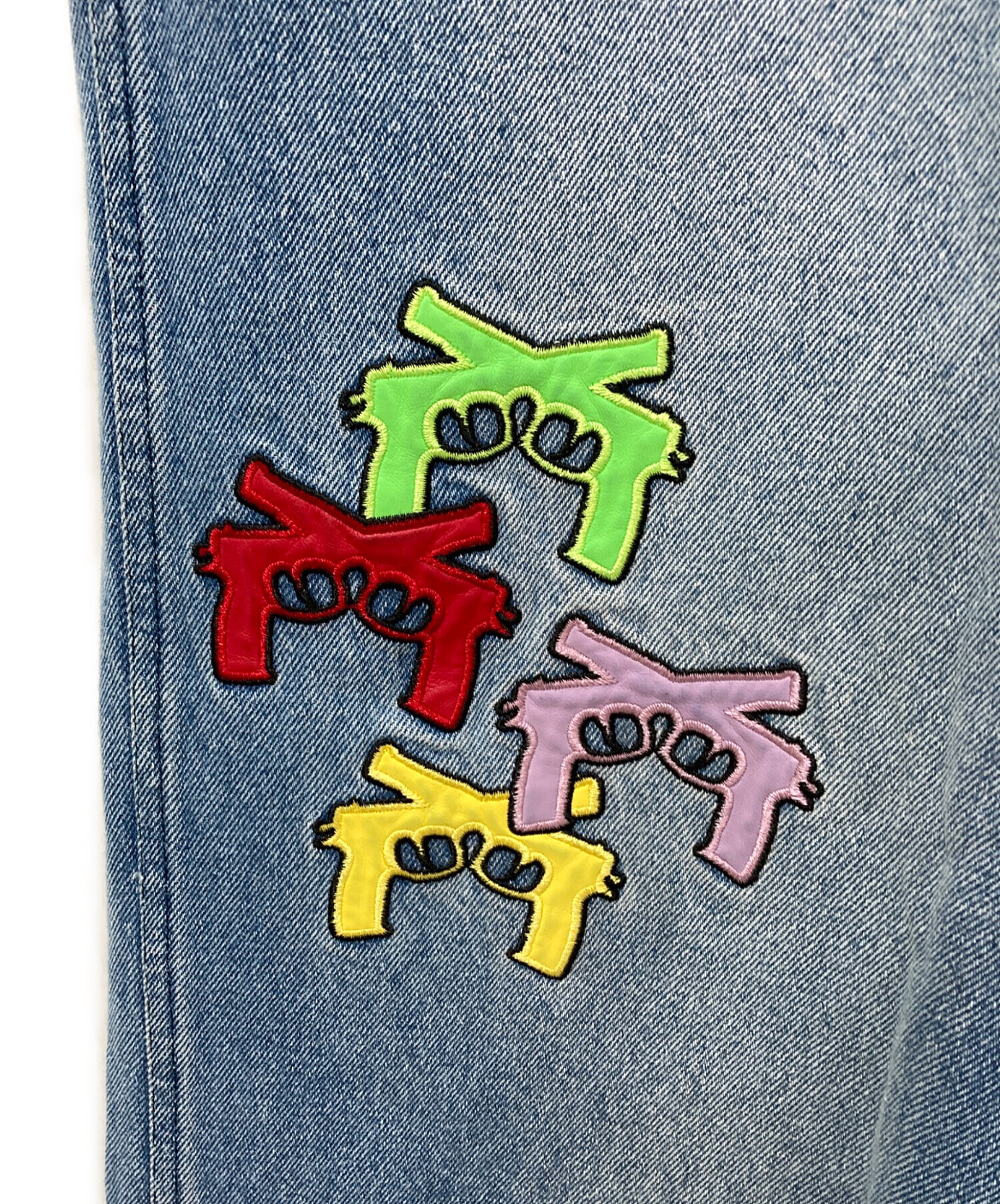 中古・古着通販】GALFY (ガルフィー) チャカパッチデニム2 ブルー