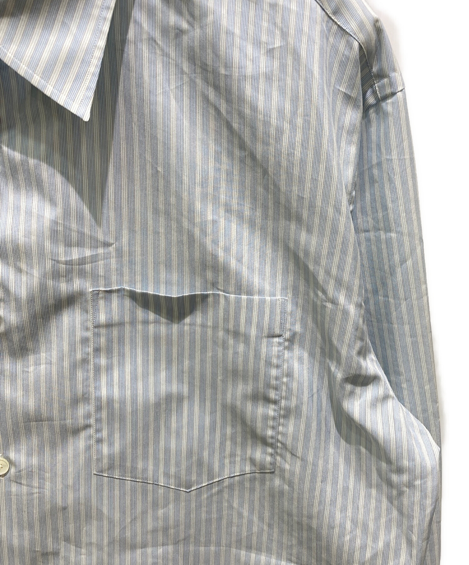 中古・古着通販】AURALEE (オーラリー) FINX POLYESTER STRIPE SHIRT