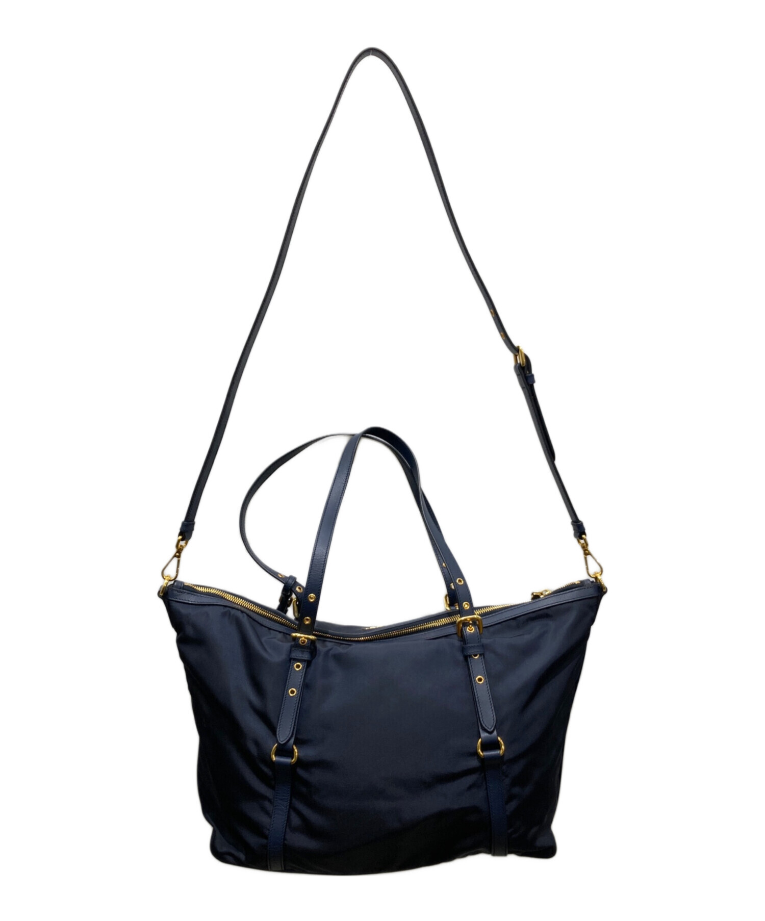 中古・古着通販】PRADA (プラダ) 2wayトートバッグ ネイビー｜ブランド