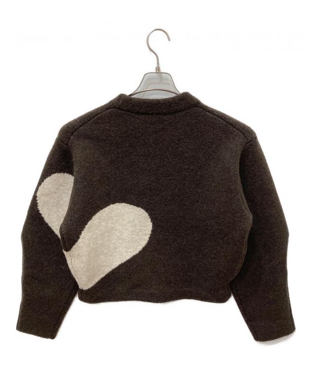 中古・古着通販】NKNIT (ンニット) ハートパターンニット ブラウン 中古・古着通販】NKNIT (ンニット) ハートパターンニット ブラウン