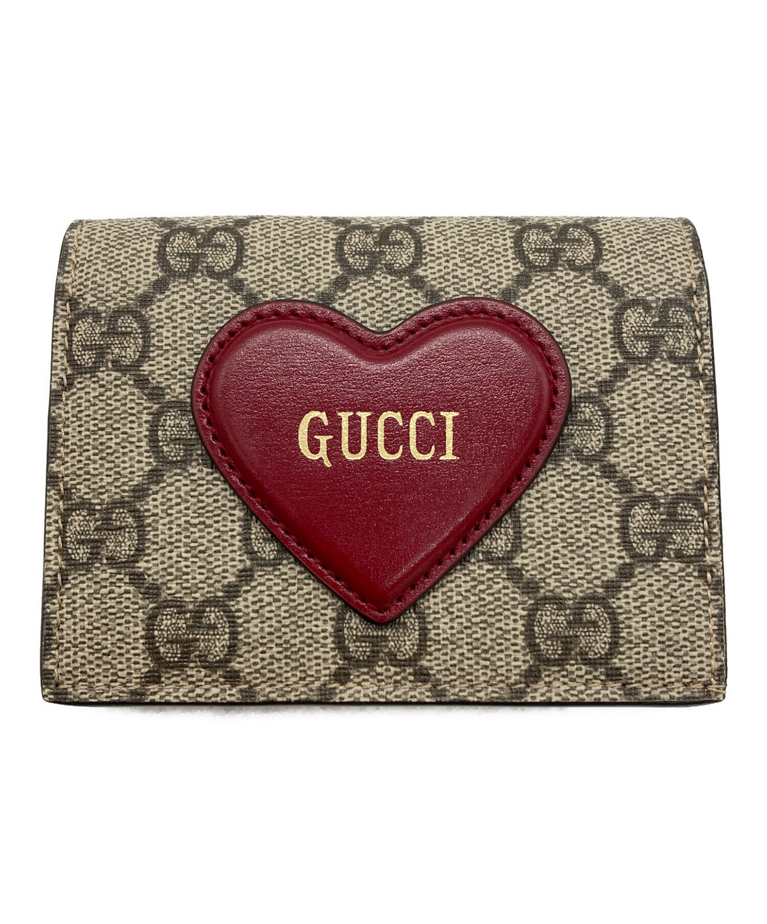 GUCCI ハートロゴ 財布「商品 4月1日までお取り置き中」 中古・古着通販】GUCCI (グッチ) ハートモチーフウォレット ブラウン