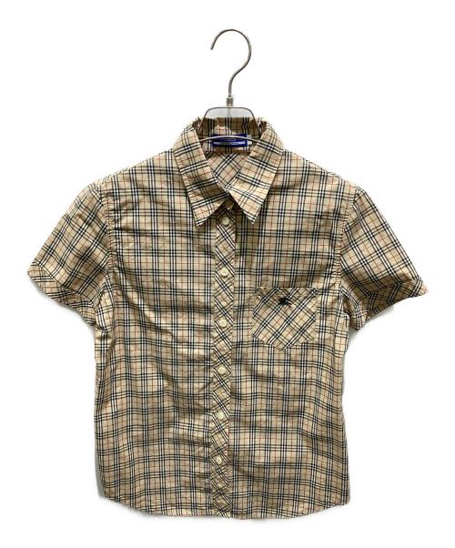 【美品】バーバリーブルーレーベル 半袖 カットソー ノバチェック ベージュ M 中古・古着通販】BURBERRY BLUE LABEL (バーバリー ブルー レーベル