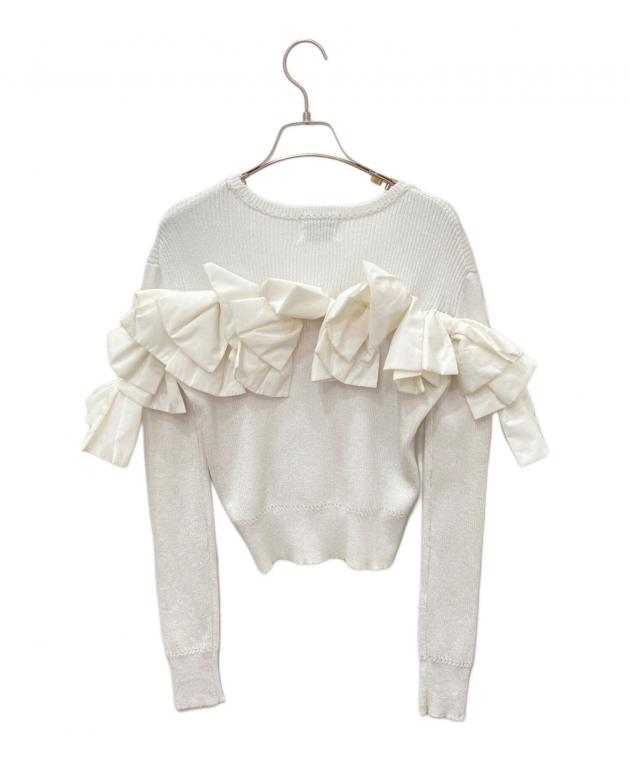 新品未使用 Bibiy ホワイトリボントップス 中古・古着通販】Bibiy. (ビビィ) NINA RIBBON KNIT ニーナリボン