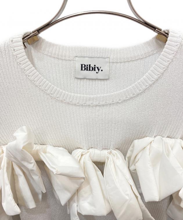 新品未使用 Bibiy ホワイトリボントップス 中古・古着通販】Bibiy. (ビビィ) NINA RIBBON KNIT ニーナリボン