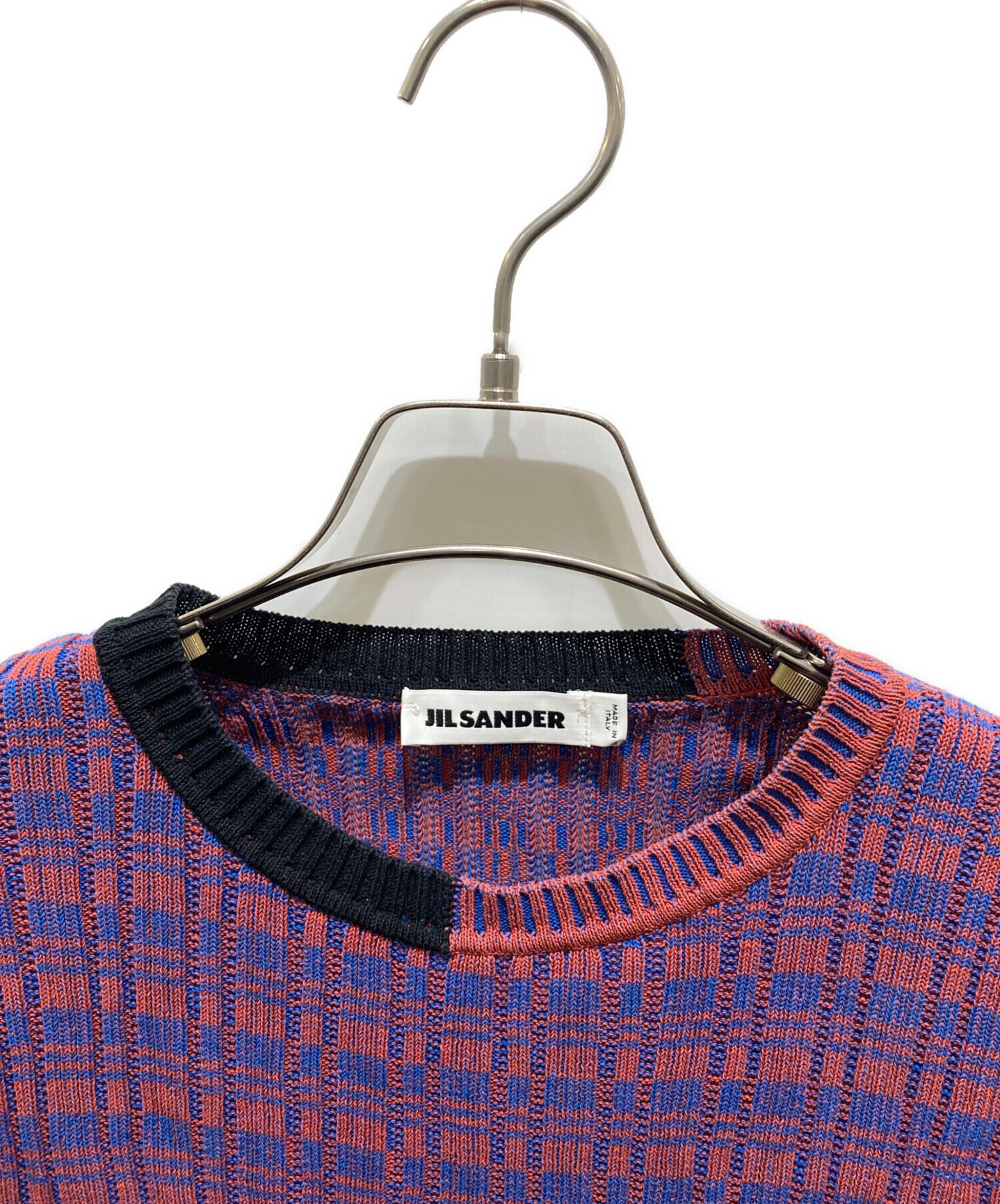中古・古着通販】JIL SANDER (ジルサンダー) 半袖ボーダーニット 