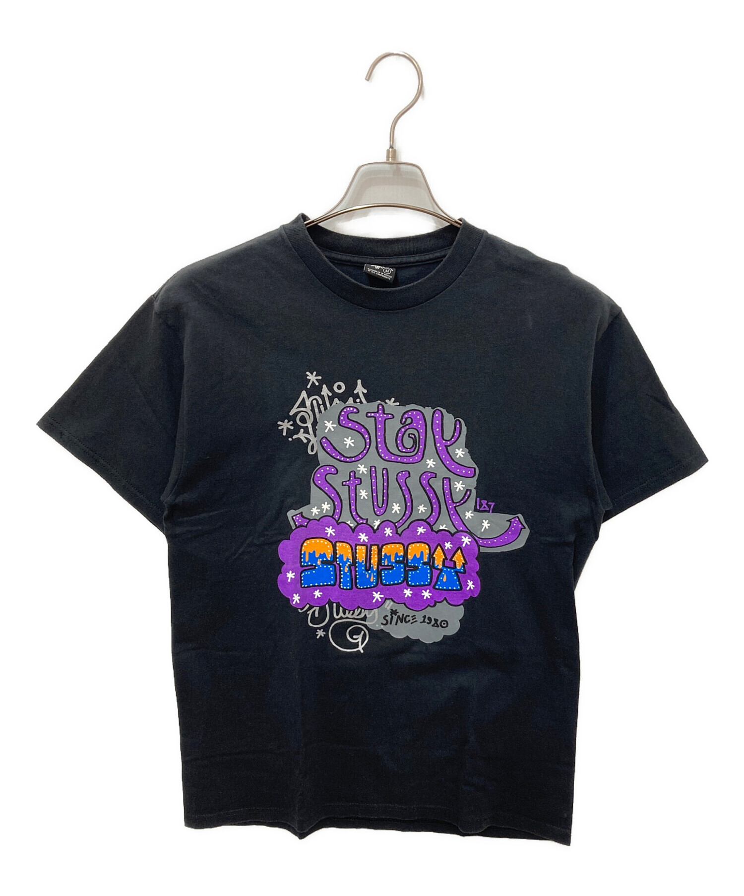 S/ 未使用 タグ付き STUSSY ステューシー ロゴプリント 白タグ 90