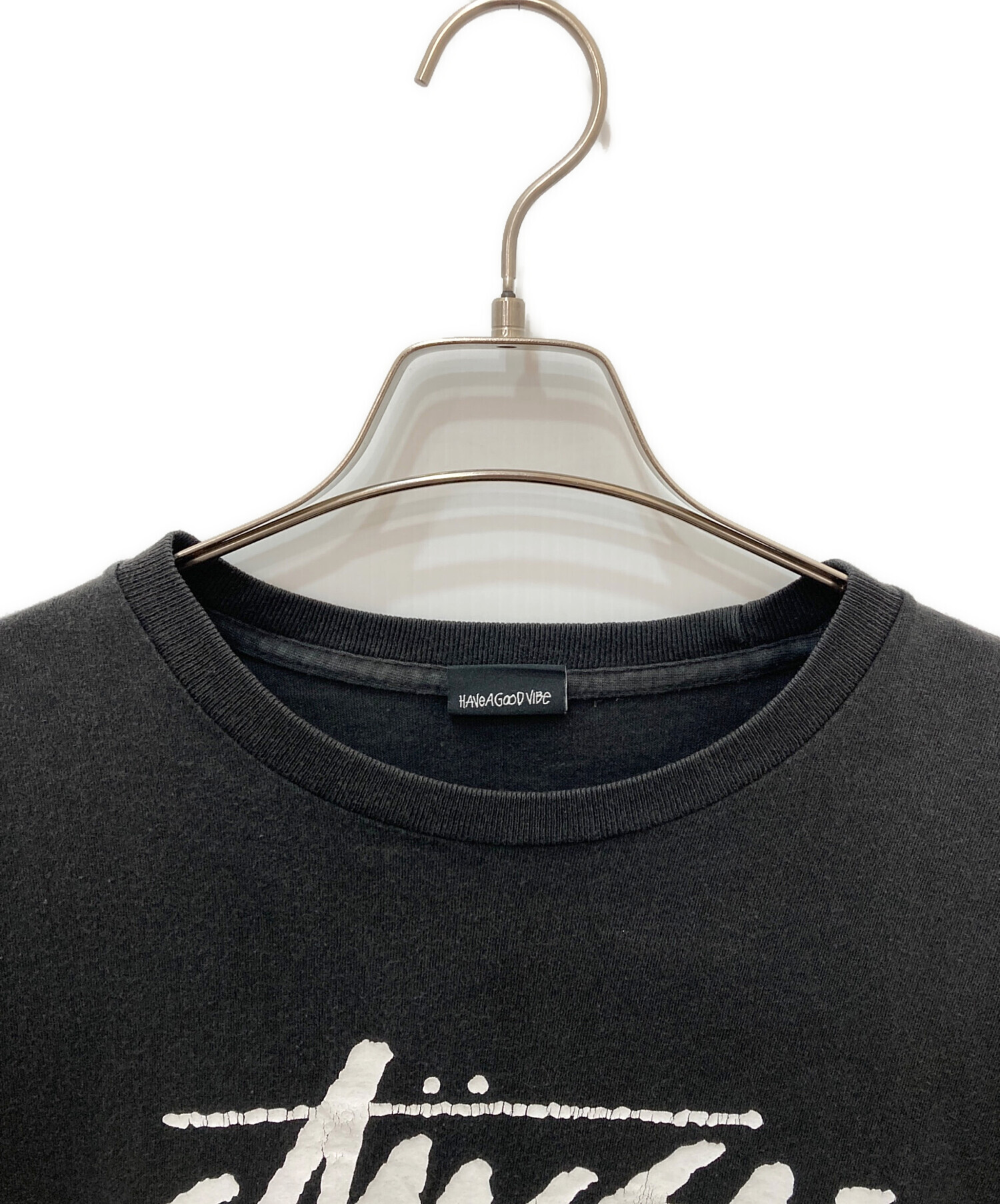 中古・古着通販】stussy (ステューシー) プリント半袖Tシャツ ブラック 