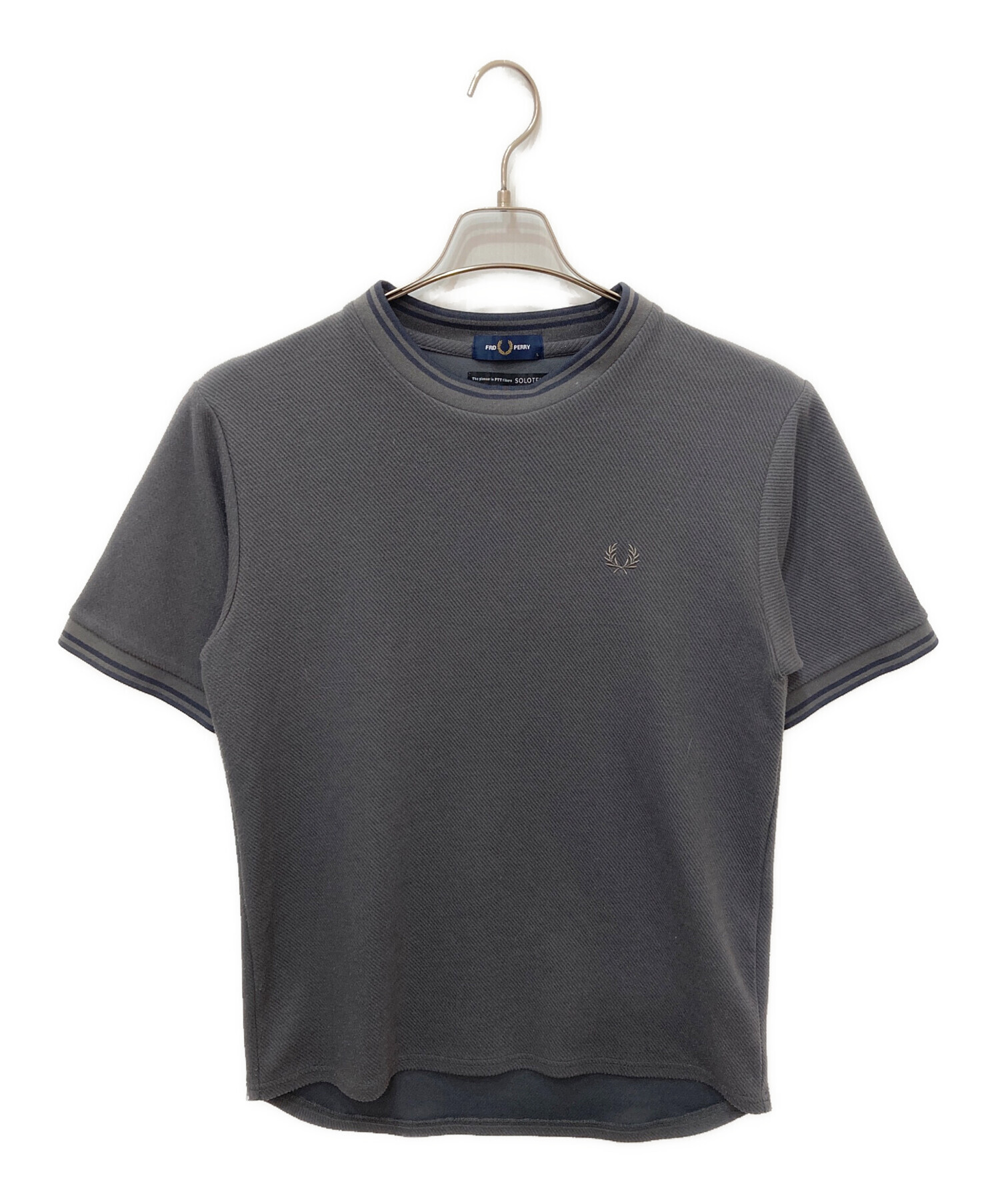 グ*コ様 未着用品 Fred Perry 無地 半袖シャツ ダークグレー XL 中古・古着通販】FRED PERRY (フレッドペリー) 半袖カットソー グレー