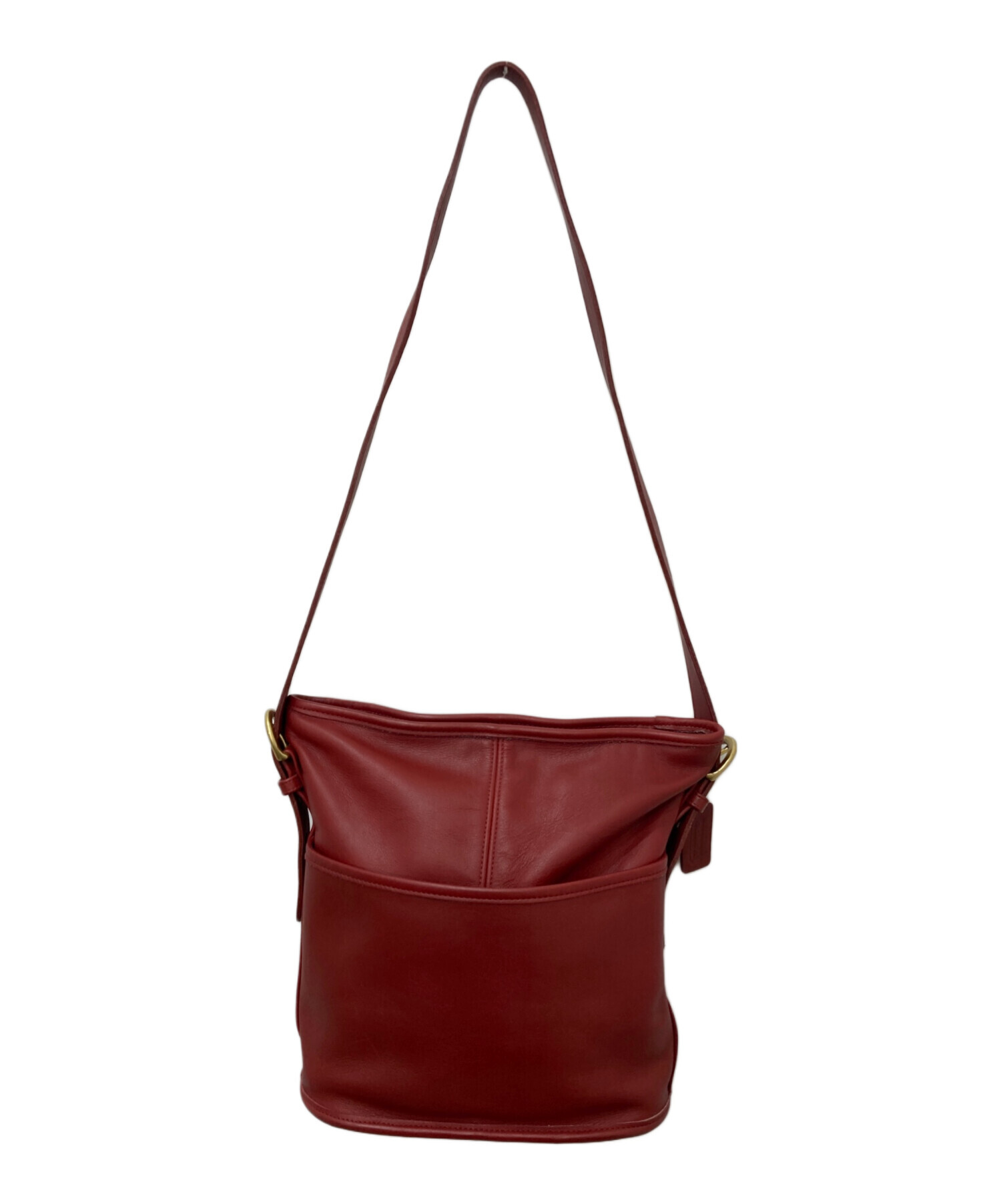 中古・古着通販】COACH (コーチ) バケツ型ショルダーバッグ レッド