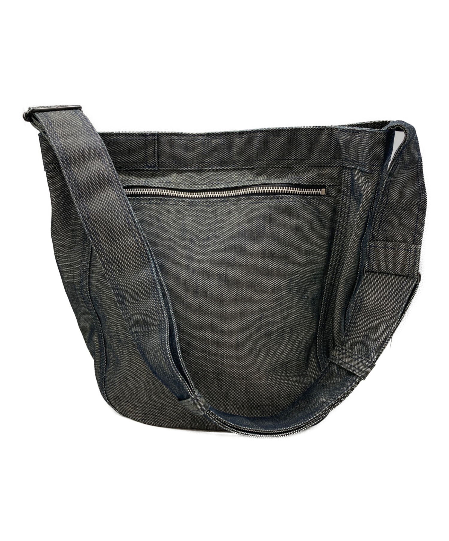PORTER ボディバッグ ブラック デニム　中古美品 中古・古着通販】PORTER (ポーター) デニムショルダーバッグ グレー