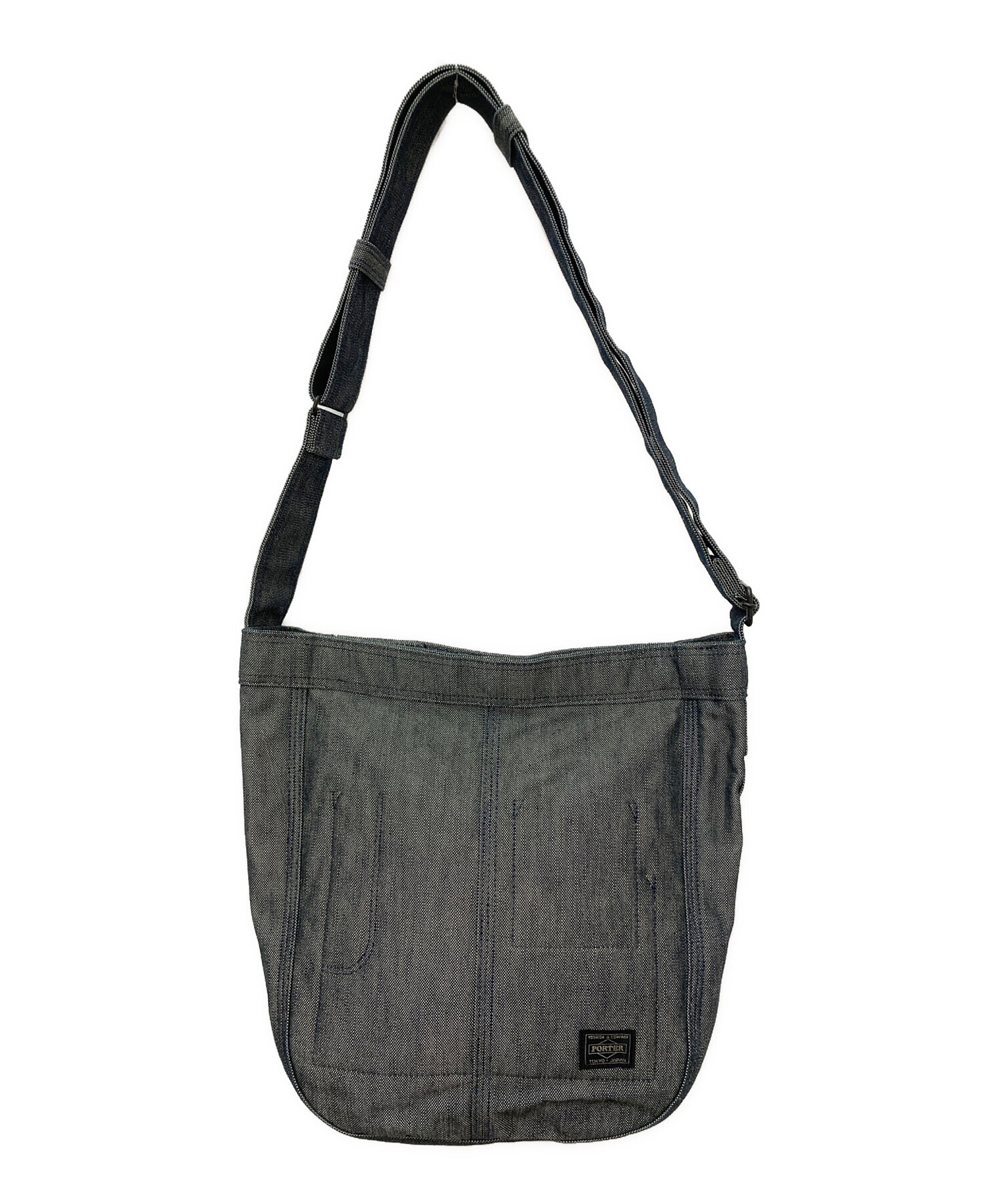 中古・古着通販】PORTER (ポーター) デニムショルダーバッグ グレー