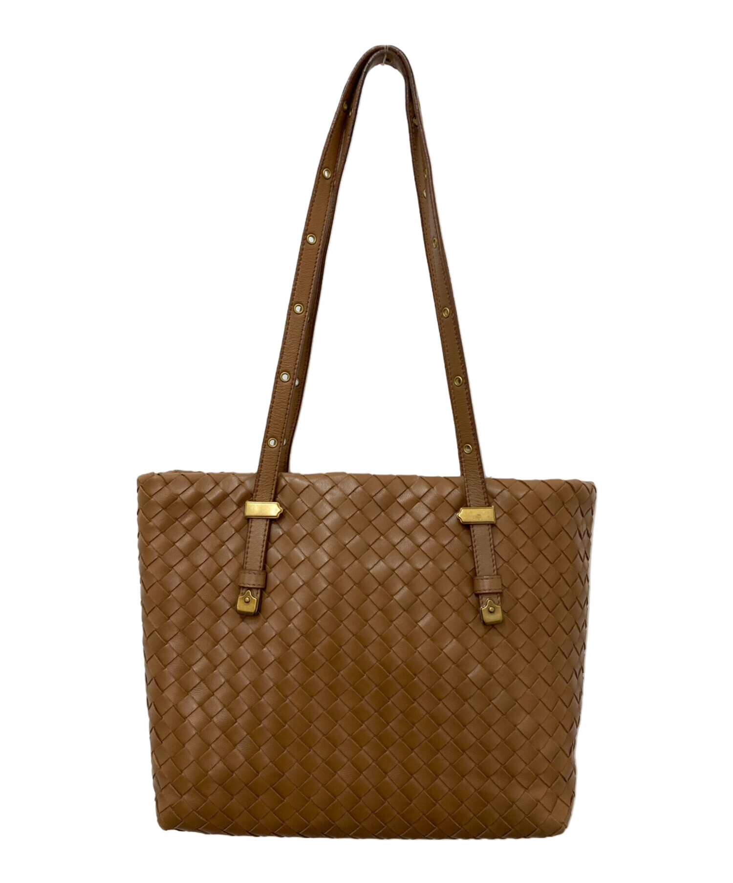 BOTTEGA VENETA イントレチャートクッション　レア　ブラウン系　美品 中古・古着通販】BOTTEGA VENETA (ボッテガベネタ) イントレチャート
