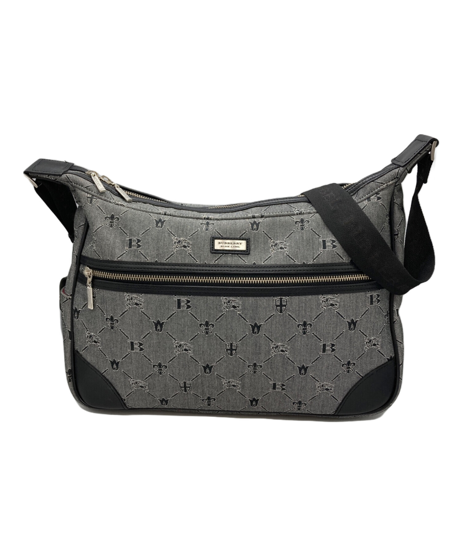 希少✨バーバリーブラックレーベル ショルダーバッグ メッセンジャー ホースロゴ 中古・古着通販】BURBERRY BLACK LABEL (バーバリーブラックレーベル