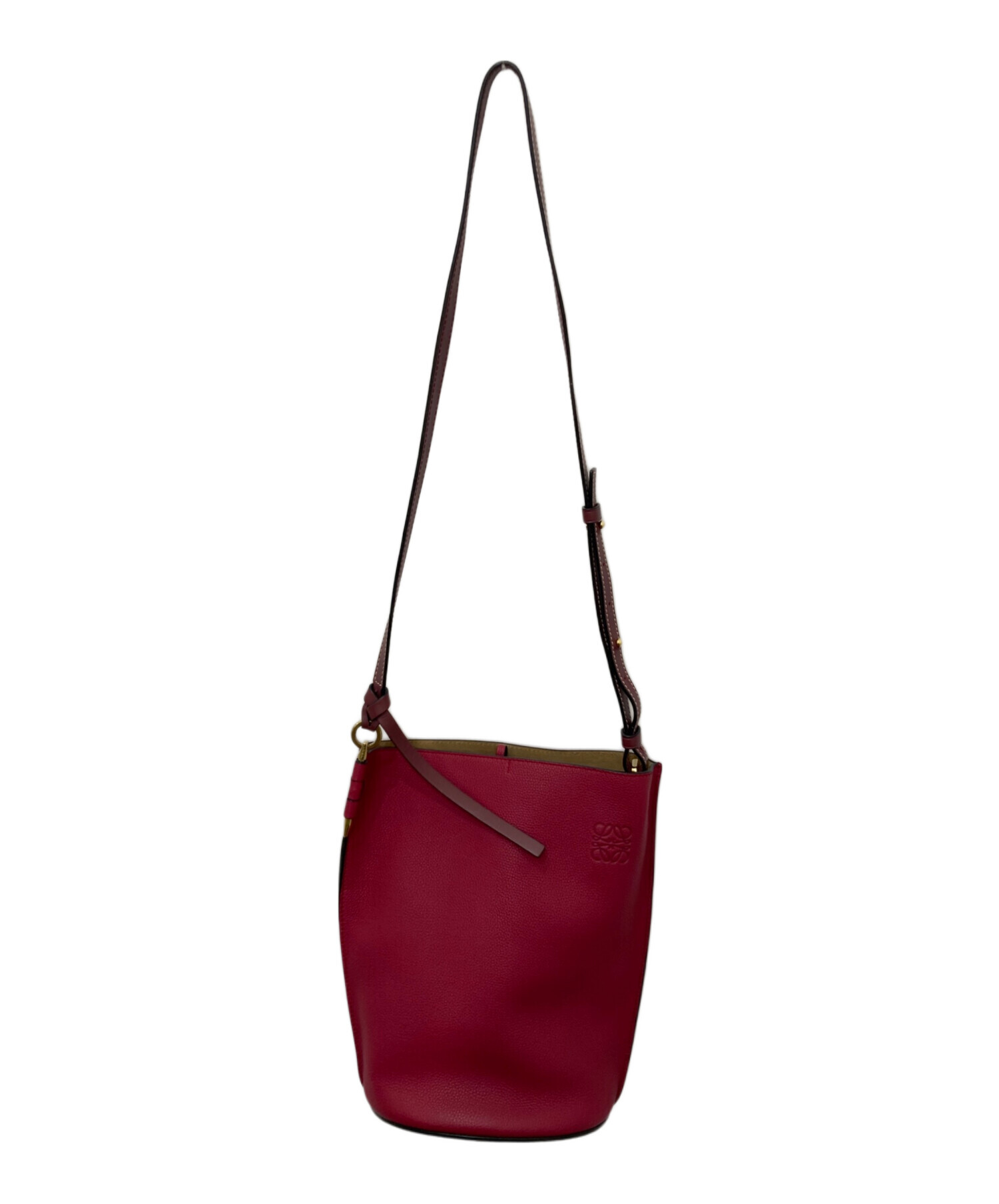 LOEWE ロエベ ゲートバケットバッグ ピンク 中古・古着通販】LOEWE (ロエベ) ゲートバケットショルダーバッグ