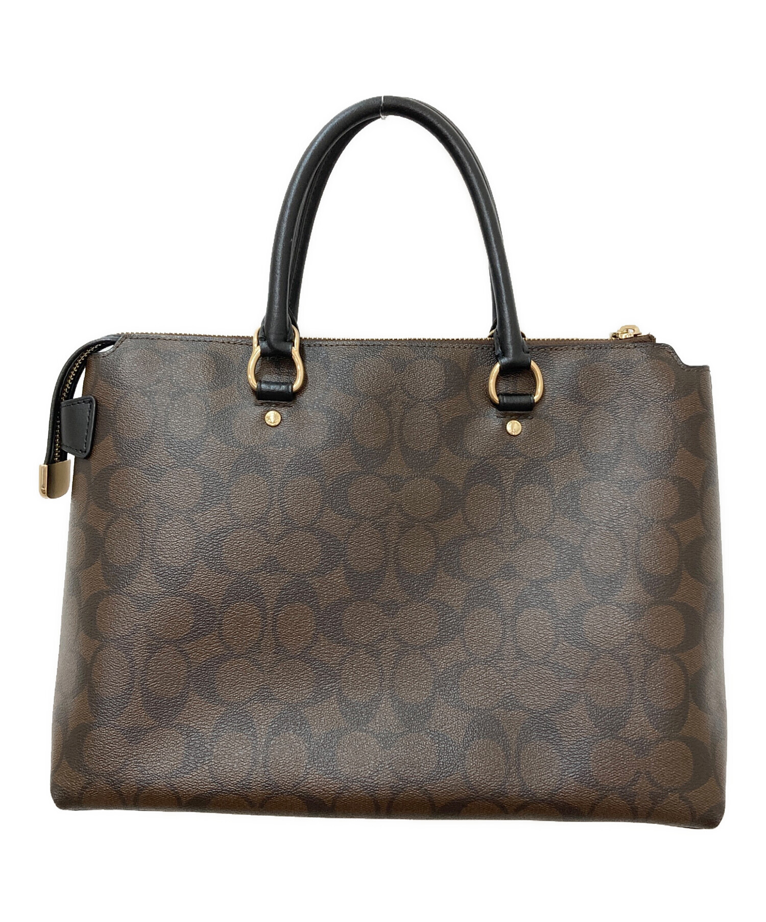 COACH ダークブラウン ハンドバッグ 中古・古着通販】COACH (コーチ) ハンドバッグ ブラウン｜ブランド