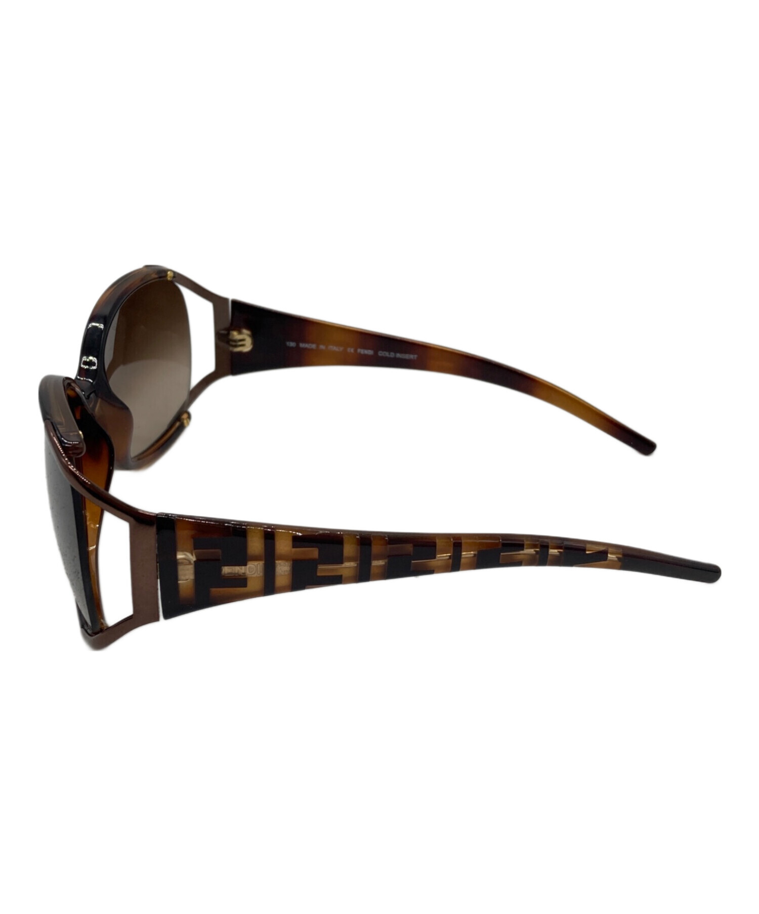 中古・古着通販】FENDI (フェンディ) サイドロゴサングラス ブラウン