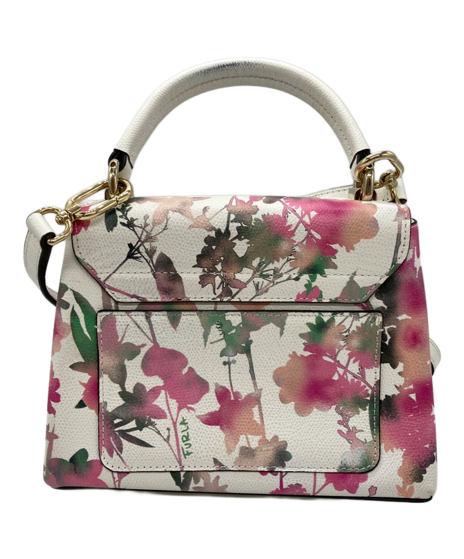 中古・古着通販】FURLA (フルラ) フラワープリント2WAYショルダー 