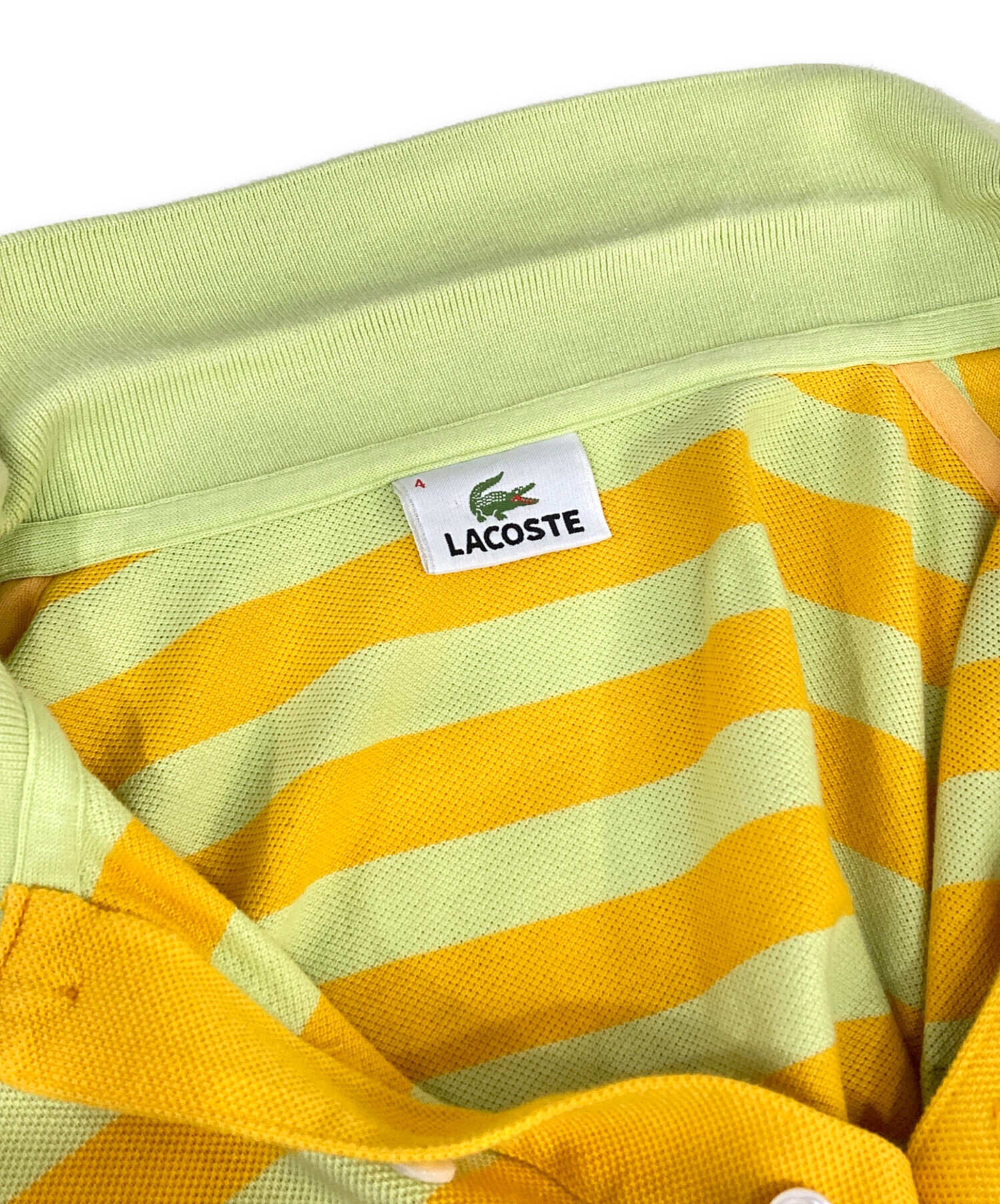 中古・古着通販】LACOSTE (ラコステ) ポロシャツ イエロー サイズ:4