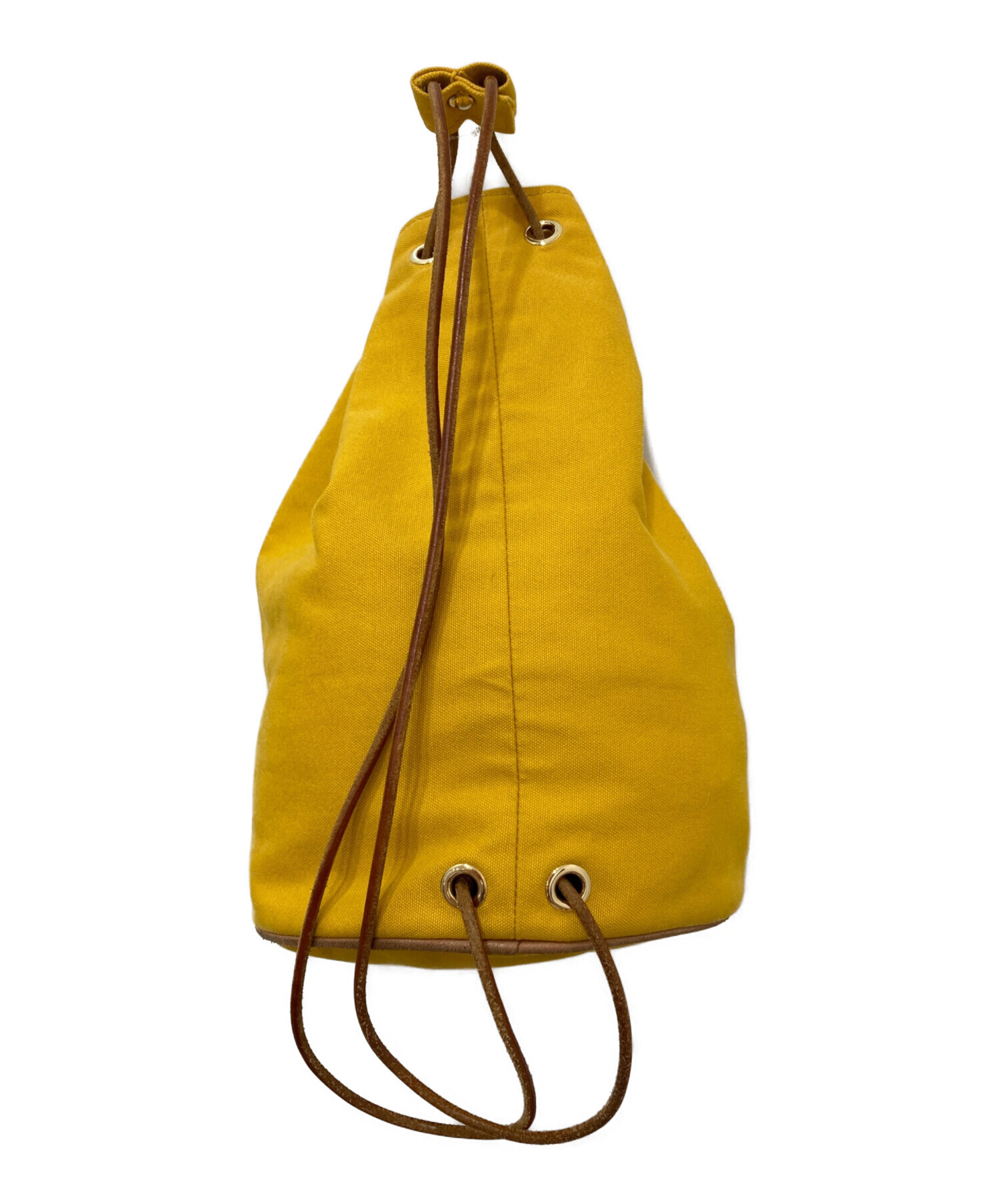 中古・古着通販】HERMES (エルメス) 巾着ショルダーバッグ イエロー