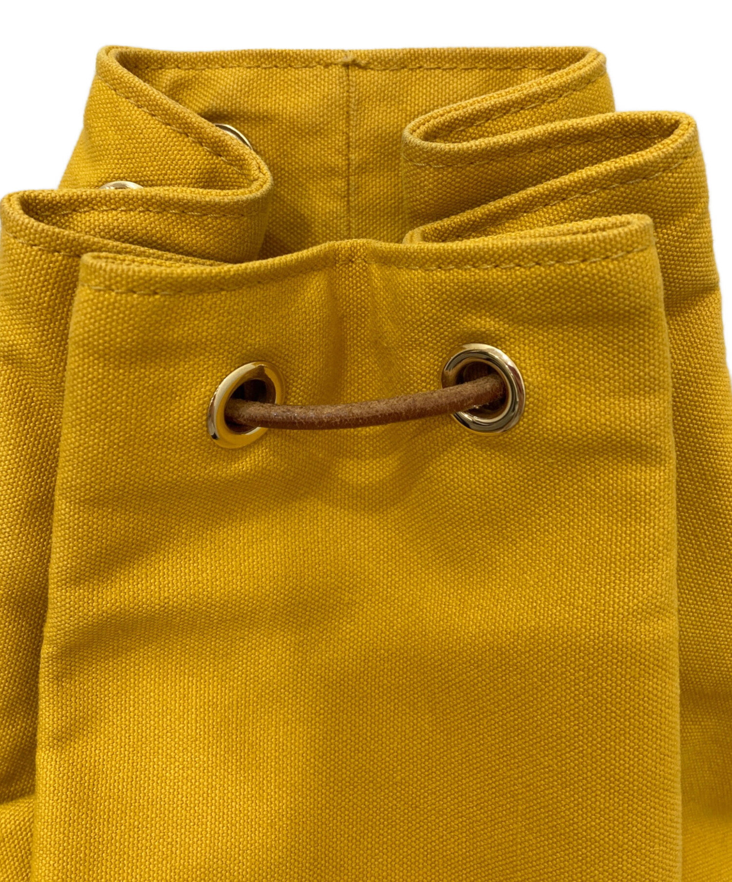 中古・古着通販】HERMES (エルメス) 巾着ショルダーバッグ イエロー
