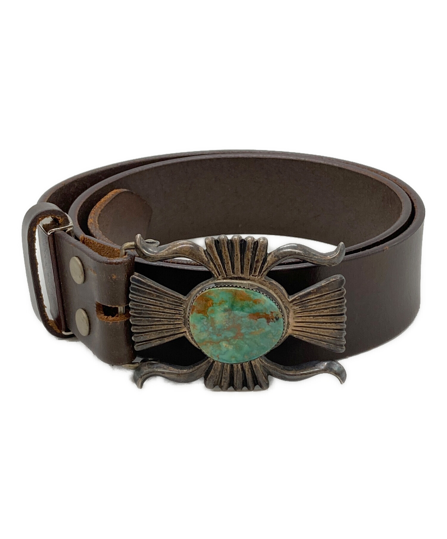 中古・古着通販】Navajo (ナバホ) ナバホバックルレザーベルト