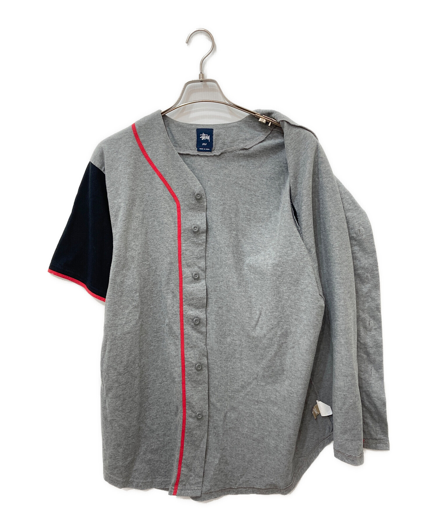 中古・古着通販】stussy (ステューシー) ベースボールシャツ グレー