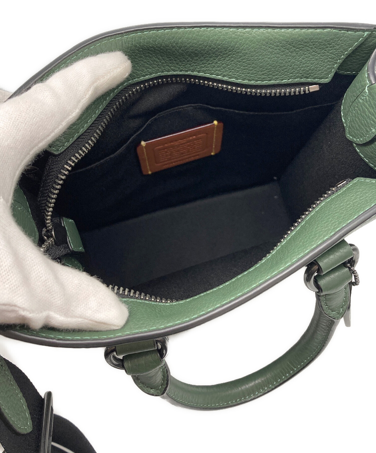 中古・古着通販】COACH (コーチ) 2WAYバッグ グリーン｜ブランド・古着